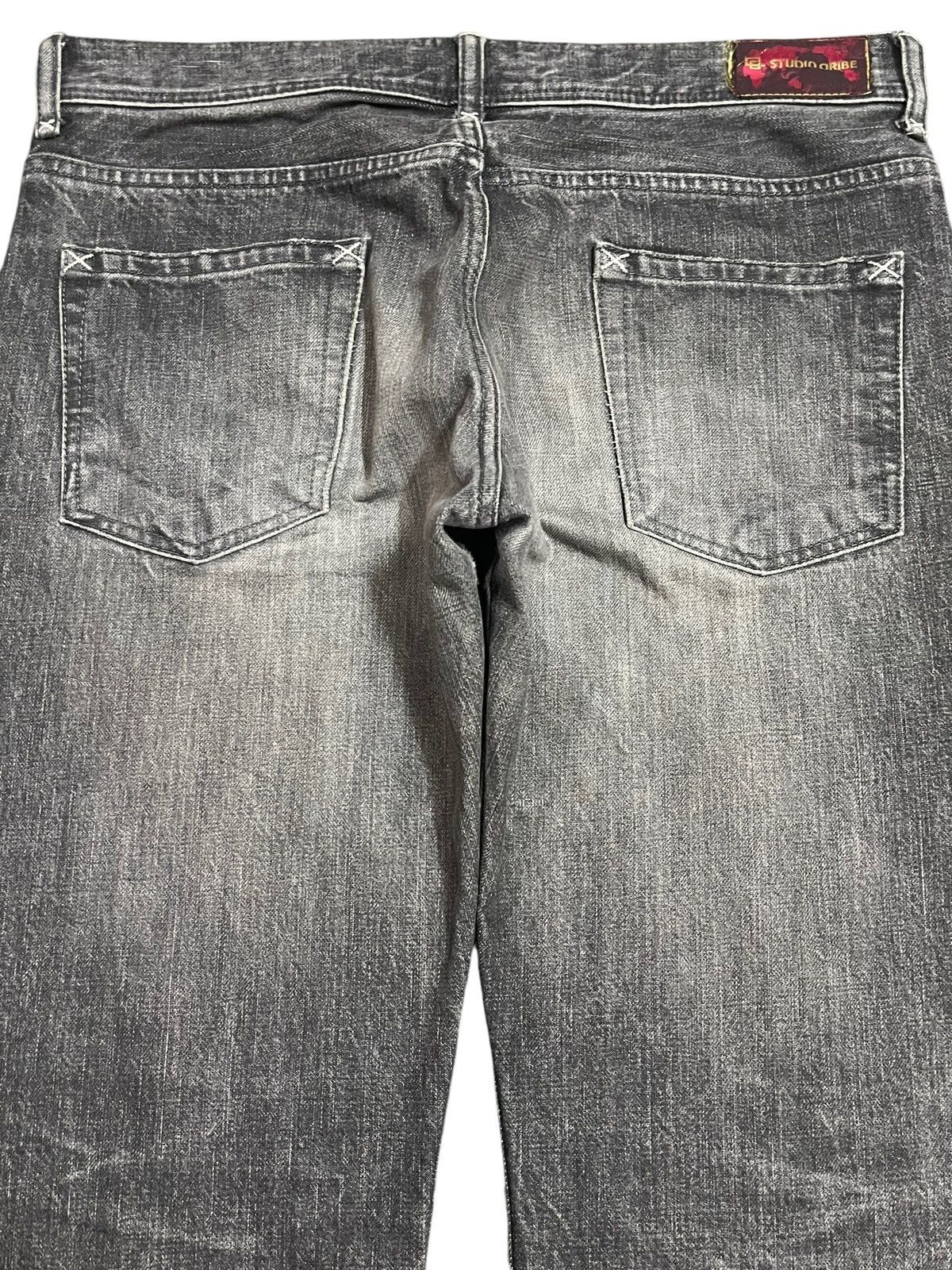 Studio D'Artisan Vintage Japan Studio Oribe Faded Wash Distress Loose Jeans Size US 35 - 5 Thumbnail