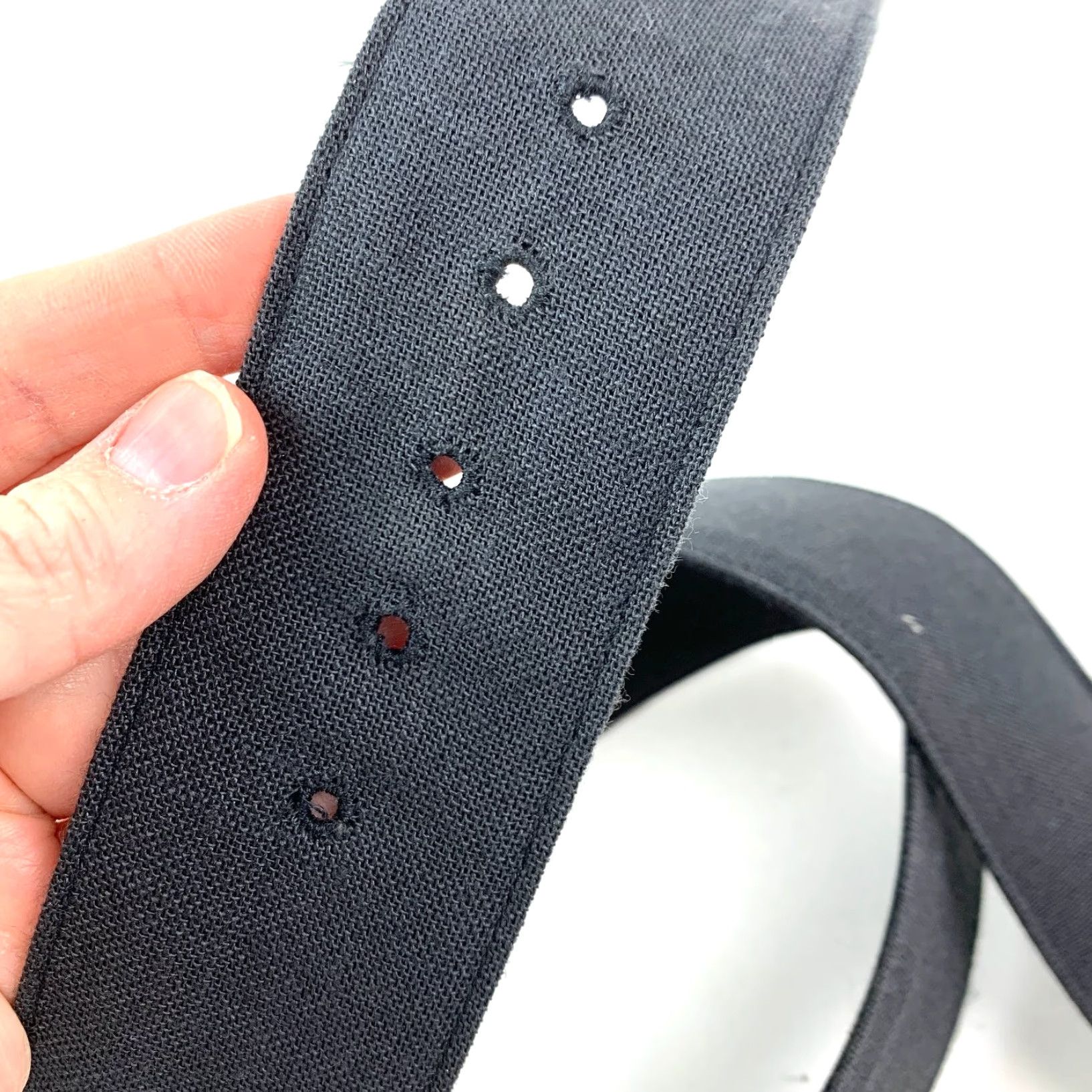 Vintage VINTAGE Womens Black Wide Fabric Ornate Brass Buckle Size 16 43" Belt Accessories Size ONE SIZE - 6 Thumbnail