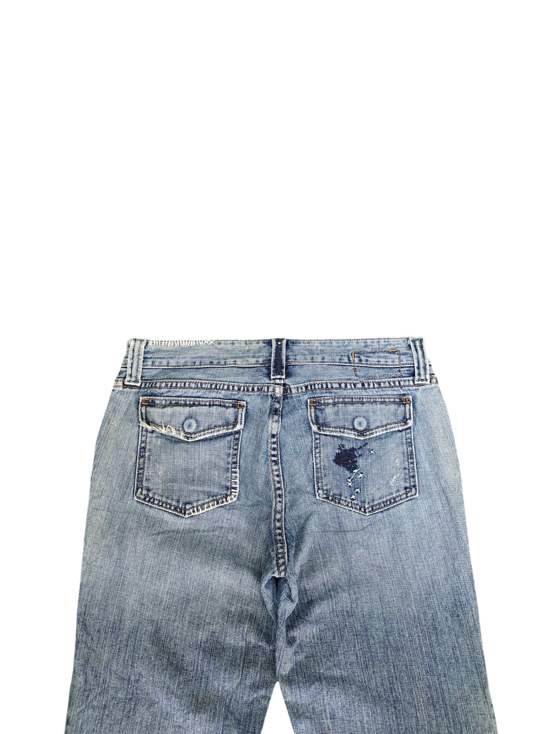 If Six Was Nine Flare Jeans Gap Distress Denim Bootcut Low Rise Size US 32 / EU 48 - 10 Thumbnail