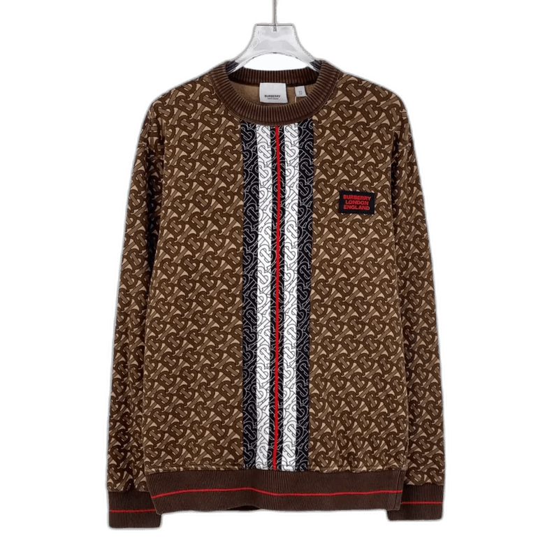 Burberry Burberry Brown Striped Long Sleeve Sweatshirt Size XS / US 0-2 / IT 36-38 - 1 Thumbnail