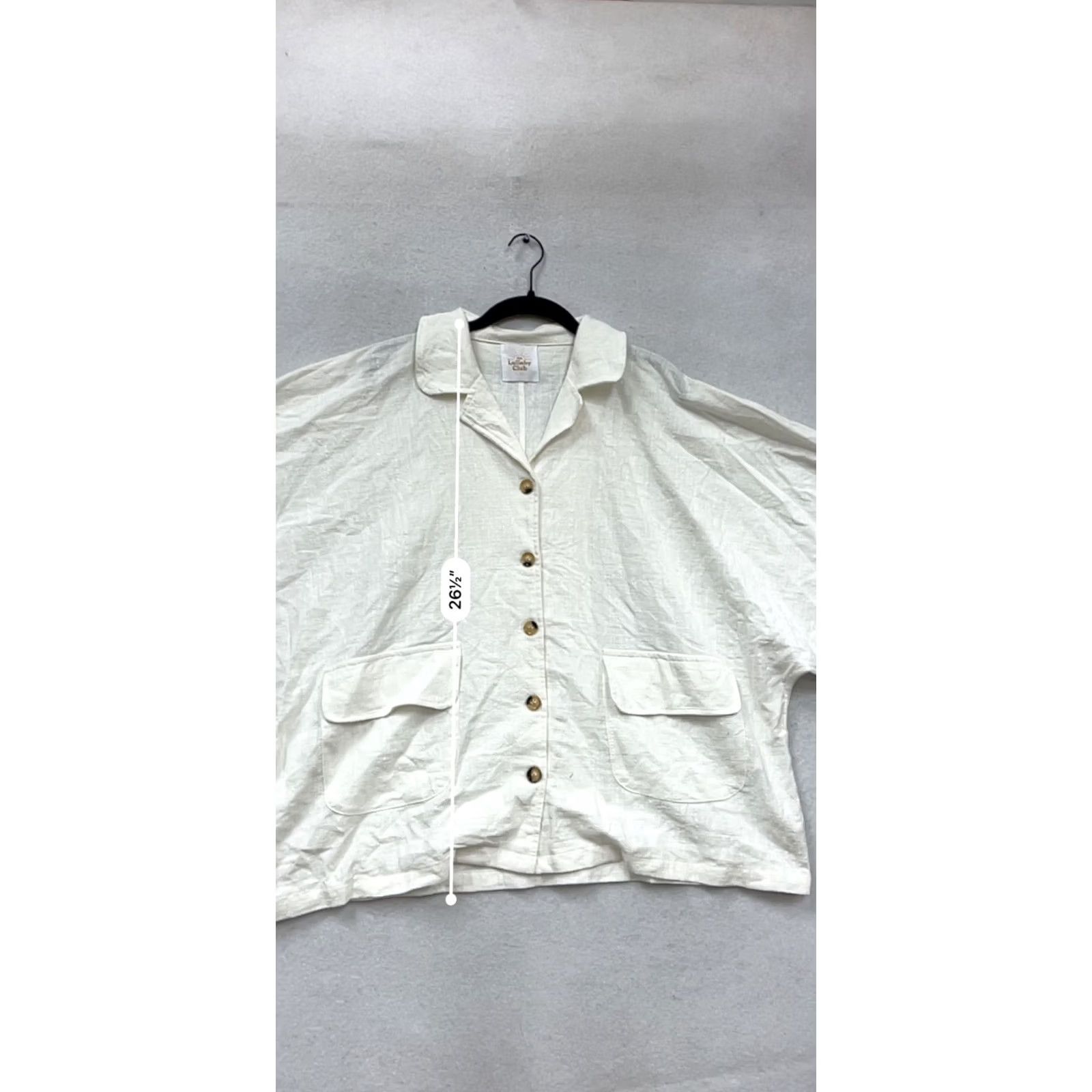 Vintage The Lullaby Club White Textured Button-Up Jacket XL Women Size L / US 10 / IT 46 - 7 Thumbnail
