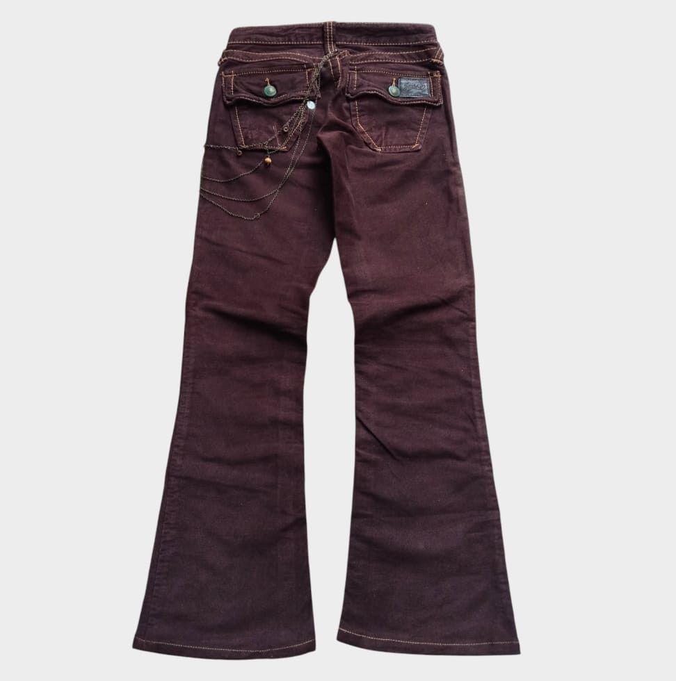 Le Grande Bleu (L.G.B.) Chekore contrast stitch flared jeans Size US 26 / EU 42 - 2 Thumbnail