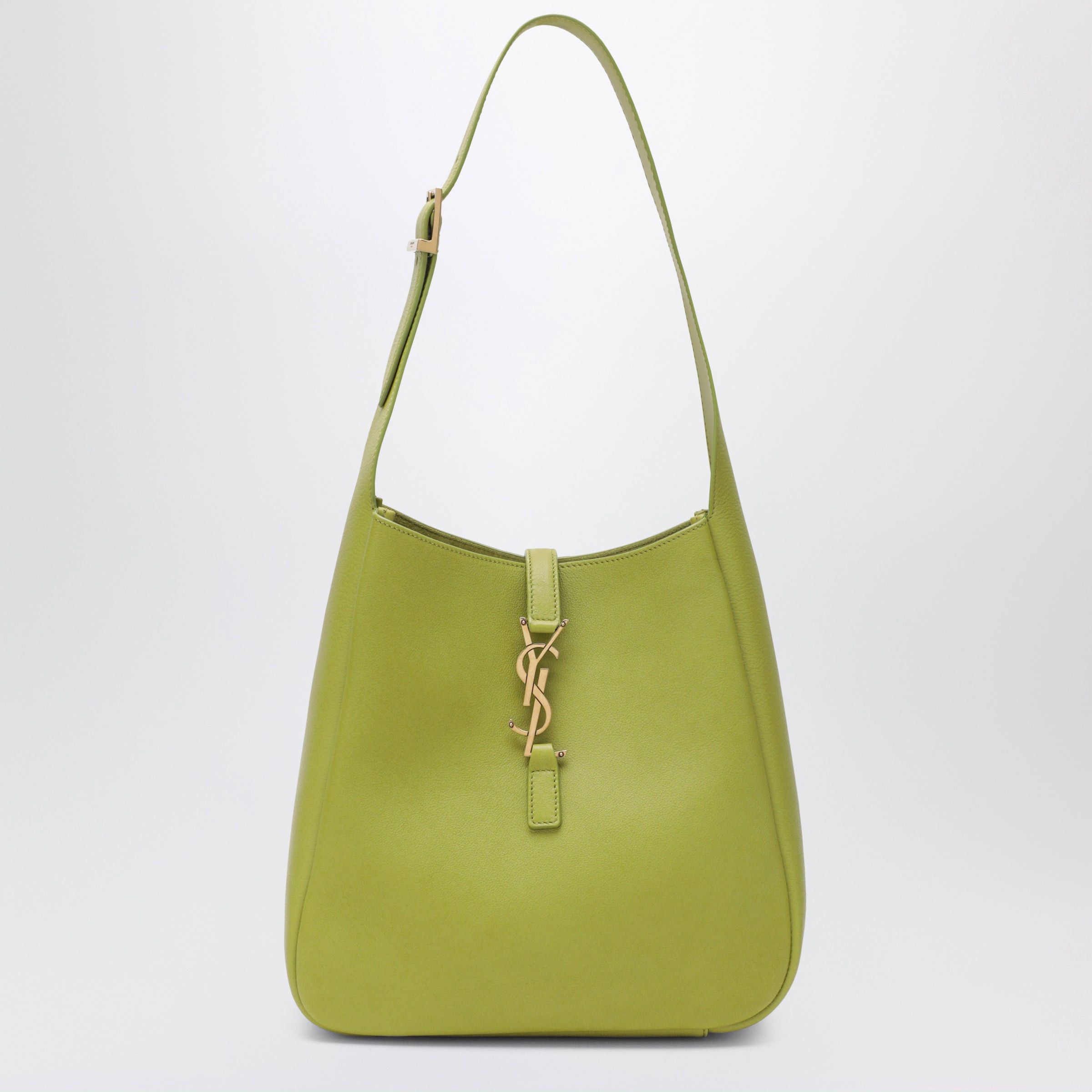 Saint Laurent Paris Saint Laurent Small Lime-Coloured Le 5 Ã€ 7 Bag In Textured Leather Size ONE SIZE - 1 Thumbnail