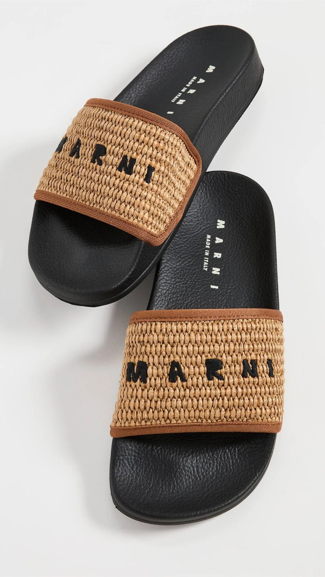 Marni o1srvl11e0724 Slide in Black/Beige Size US 8 / EU 41 - 7 Thumbnail