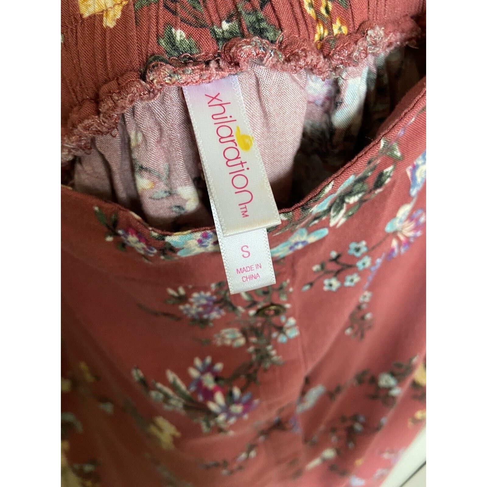 Other Xhilaration Womens Skirt Sz S Long Floral Shorts Button Size 24" / US 00 / IT 34 - 6 Thumbnail
