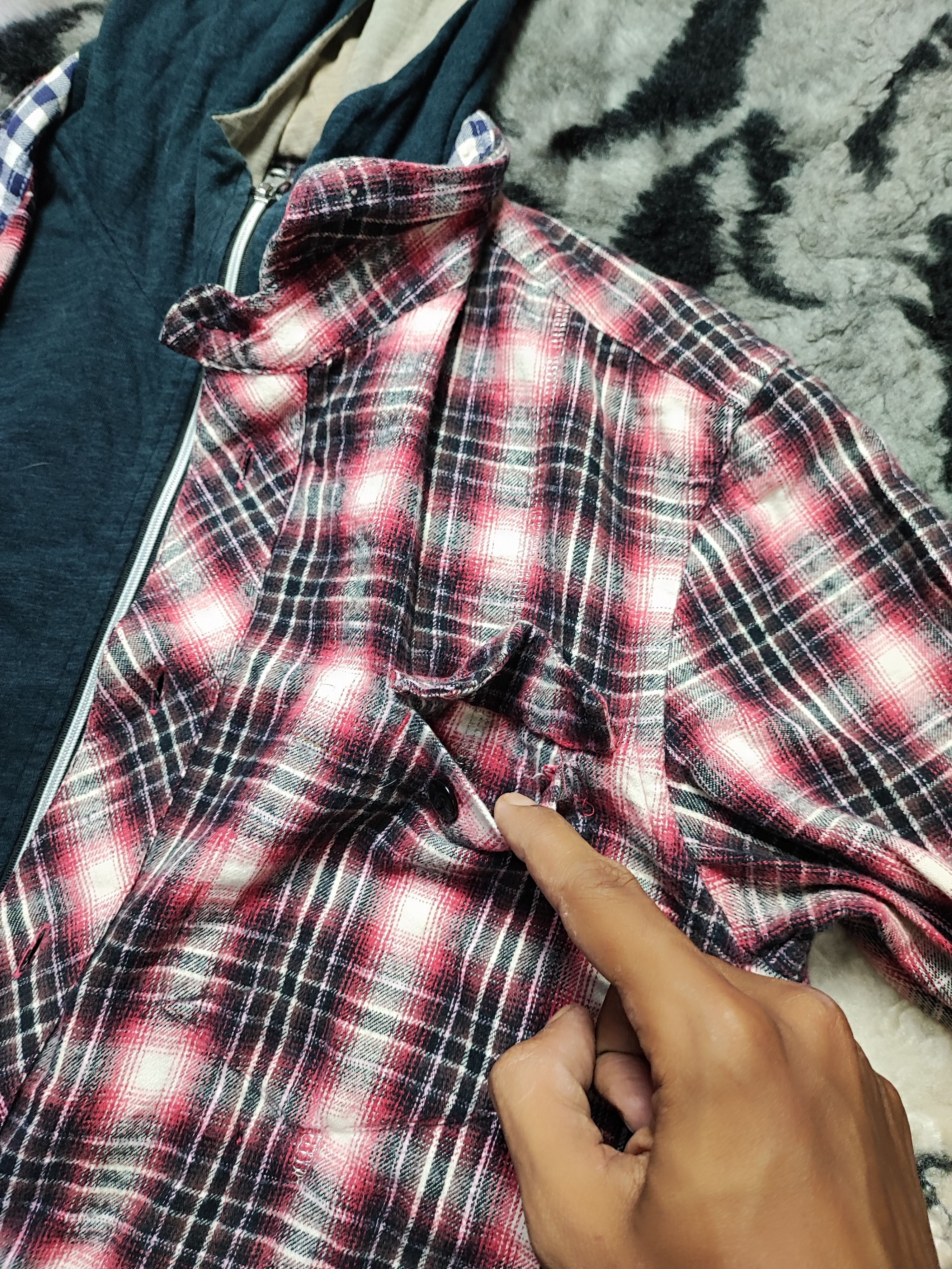 PPFM PPFM Double Layered Flannel Hoodie/Shirt Size US M / EU 48-50 / 2 - 11 Thumbnail