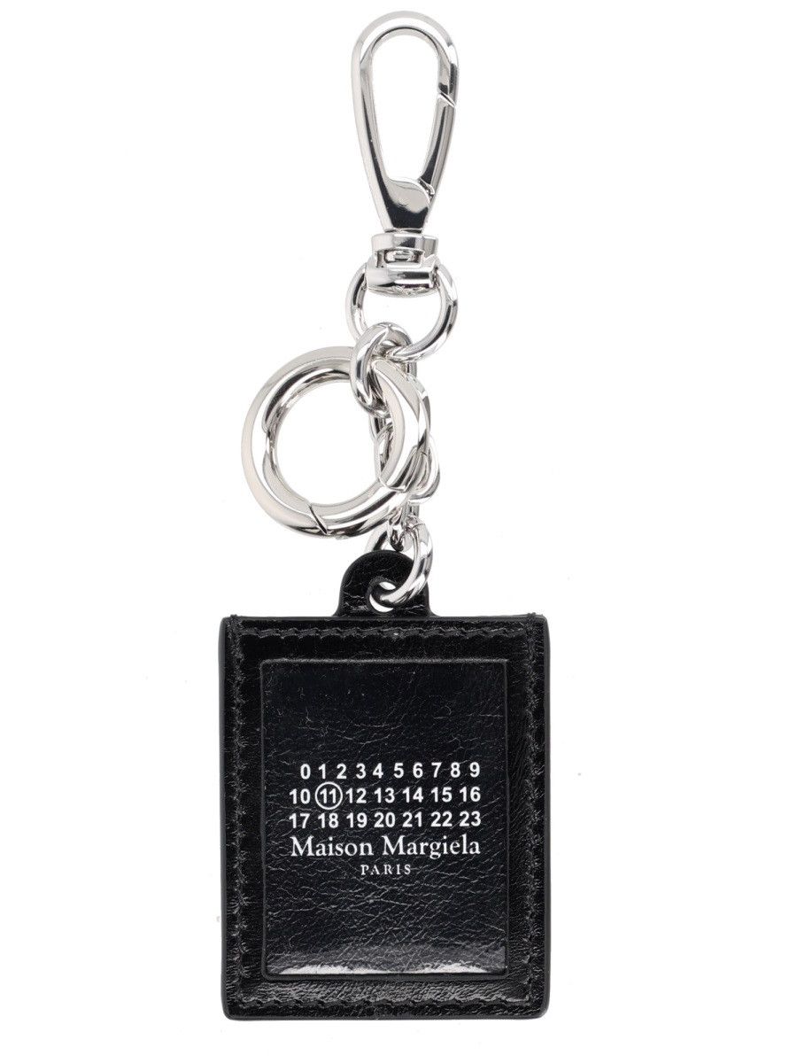 Maison Margiela MAISON MARGIELA LEATHER KEYCHAIN - BLACK Size ONE SIZE - 1 Thumbnail