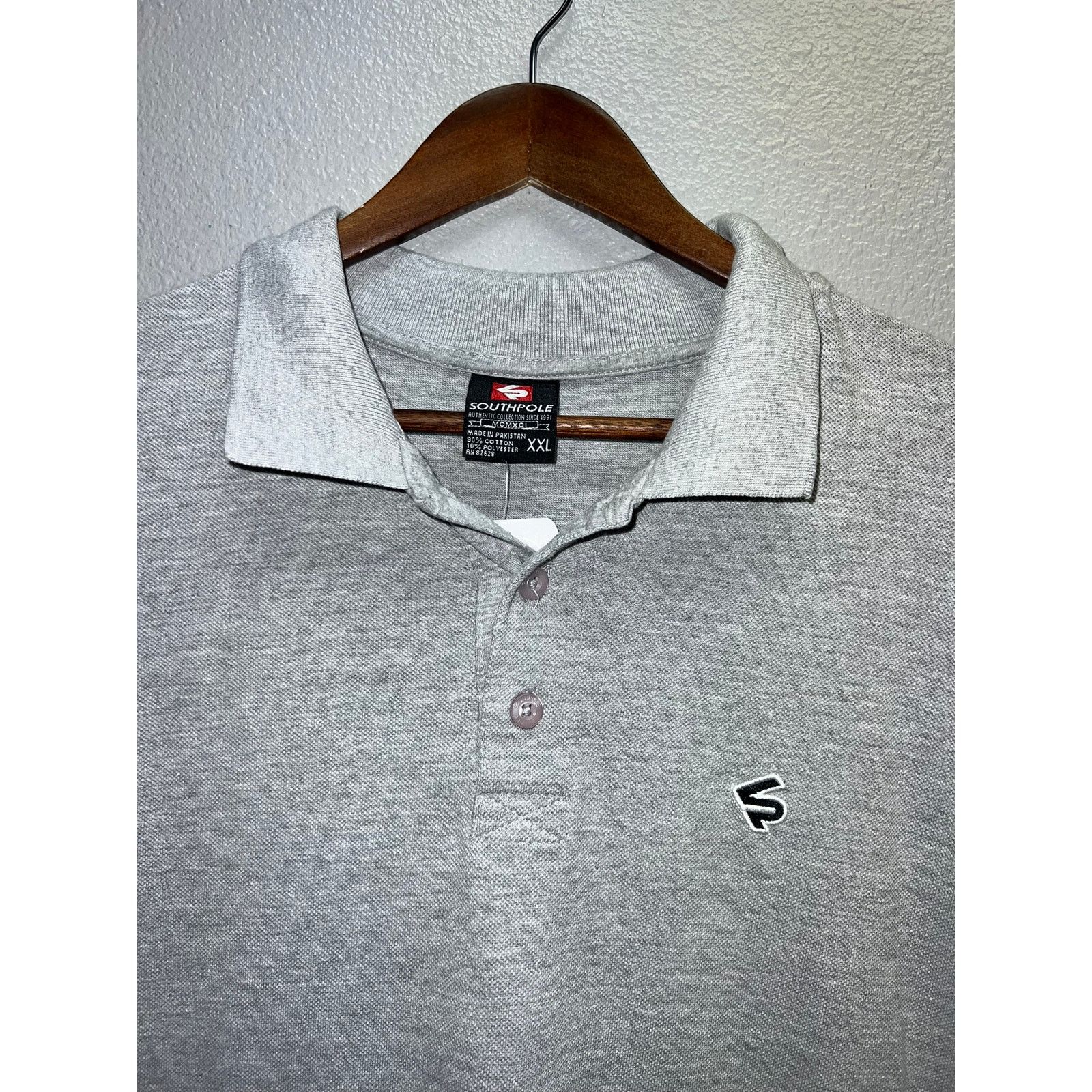 Southpole Y2K Southpole Gray Polo Shirt South Pole Top Mens XL Size US XL / EU 56 / 4 - 2 Thumbnail