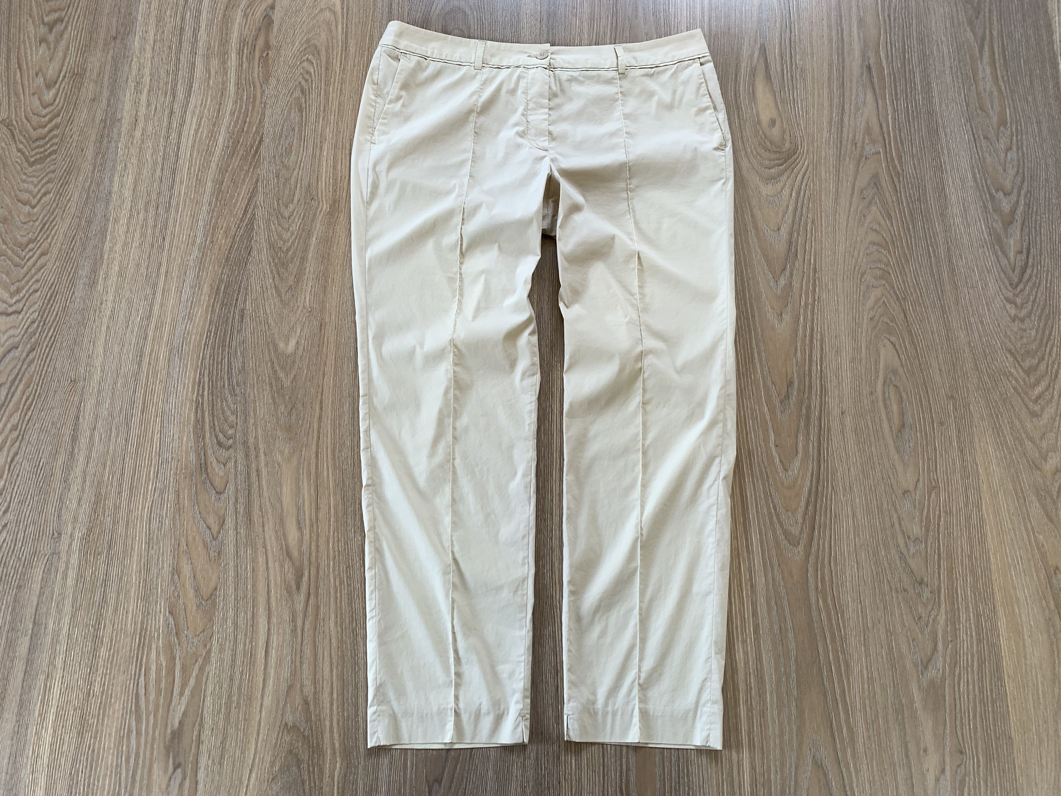 Luisa Cerano Luisa Cerano Ultra Light Beige Trousers Pants Size 34" / US 12 / IT 48 - 2 Thumbnail