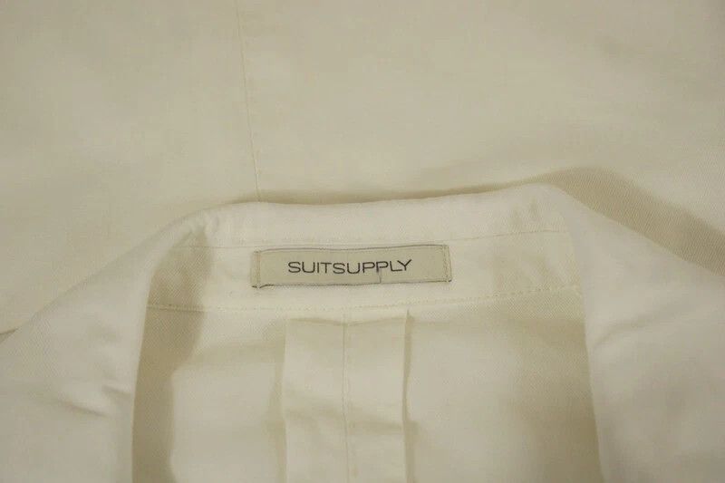 Suitsupply Men Suitsupply Havana Jetted Unlined White Pure Cotton US38 Size 38R - 3 Thumbnail
