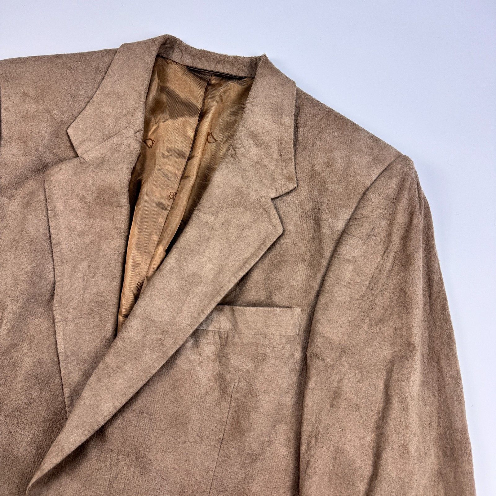 Christian Dior Monsieur Dior Monsieur Faux Suede Sport Coat Blazer Tan 42R Size 42R - 5 Thumbnail