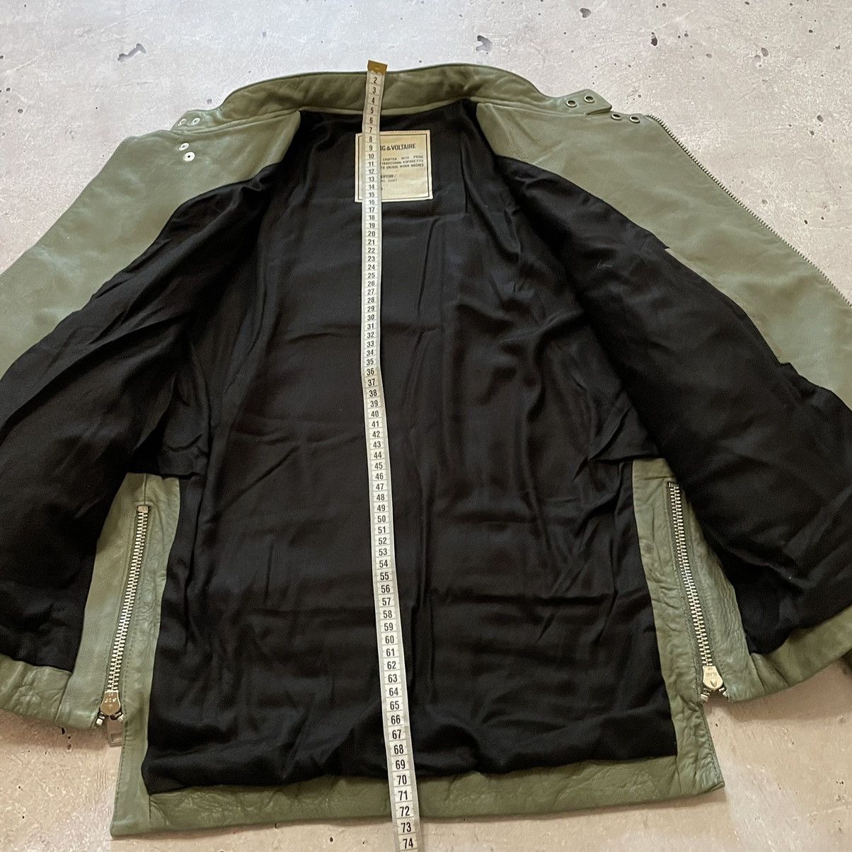 Zadig & Voltaire Zadig Voltaire Women Leatcher Biker Jacket Green Size L Size L / US 10 / IT 46 - 17 Thumbnail