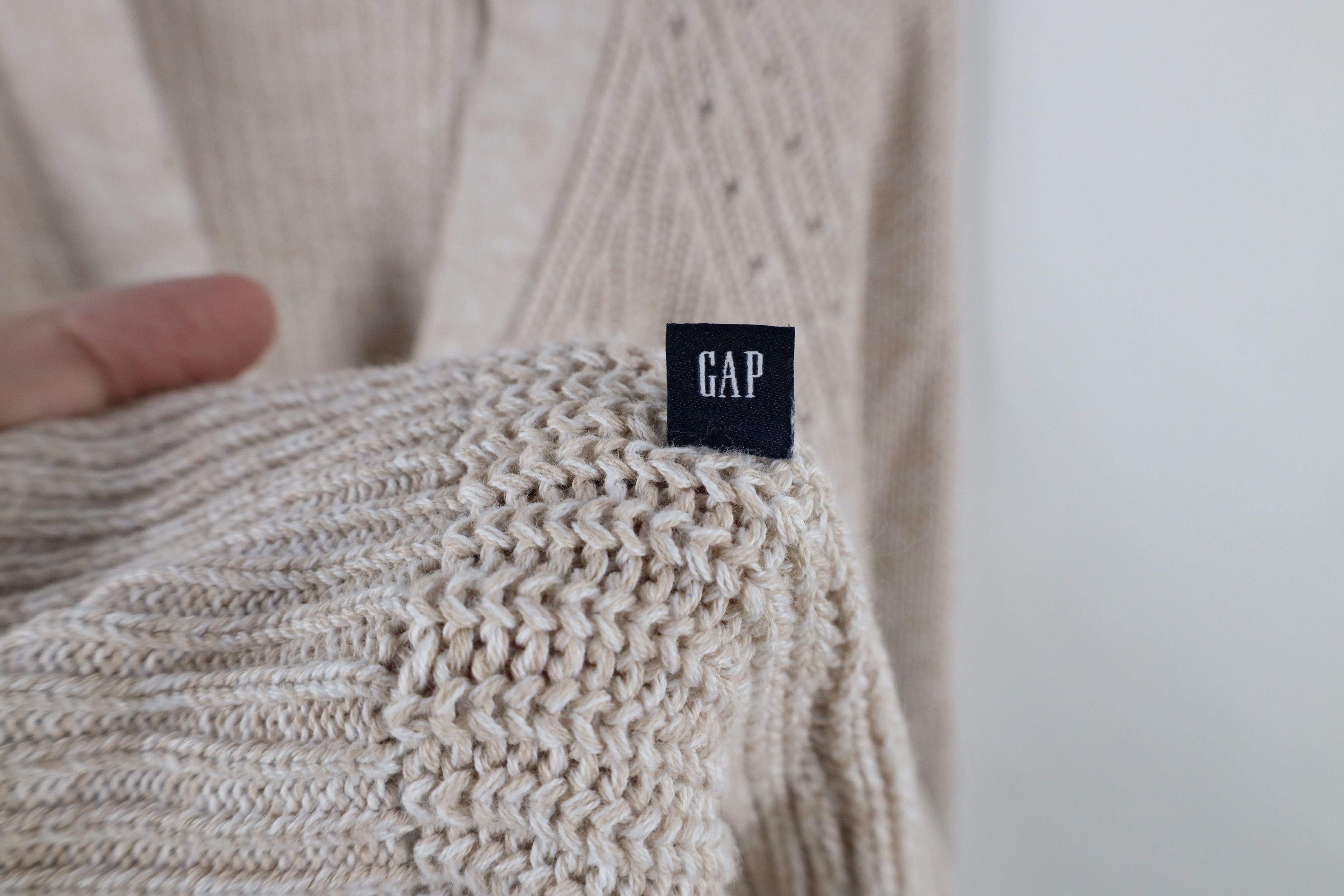 Gap × Vintage Vintage Gap Big Button Chunky Ribbed Knit Cardigan Sweater Size L / US 10 / IT 46 - 6 Thumbnail