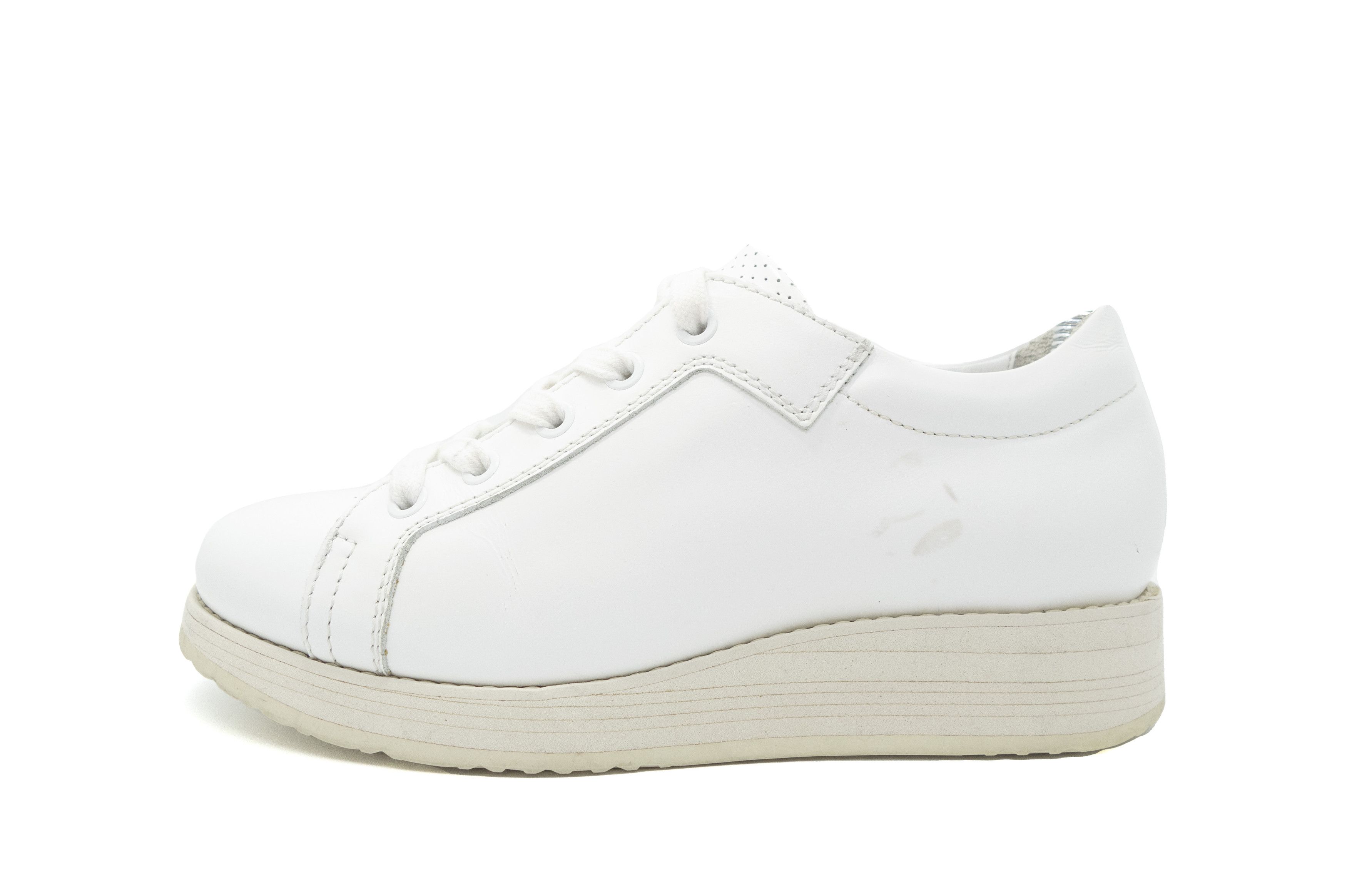 Acne Studios Logo Leather Platform Sneakers Size US 5 / IT 35 - 2 Thumbnail