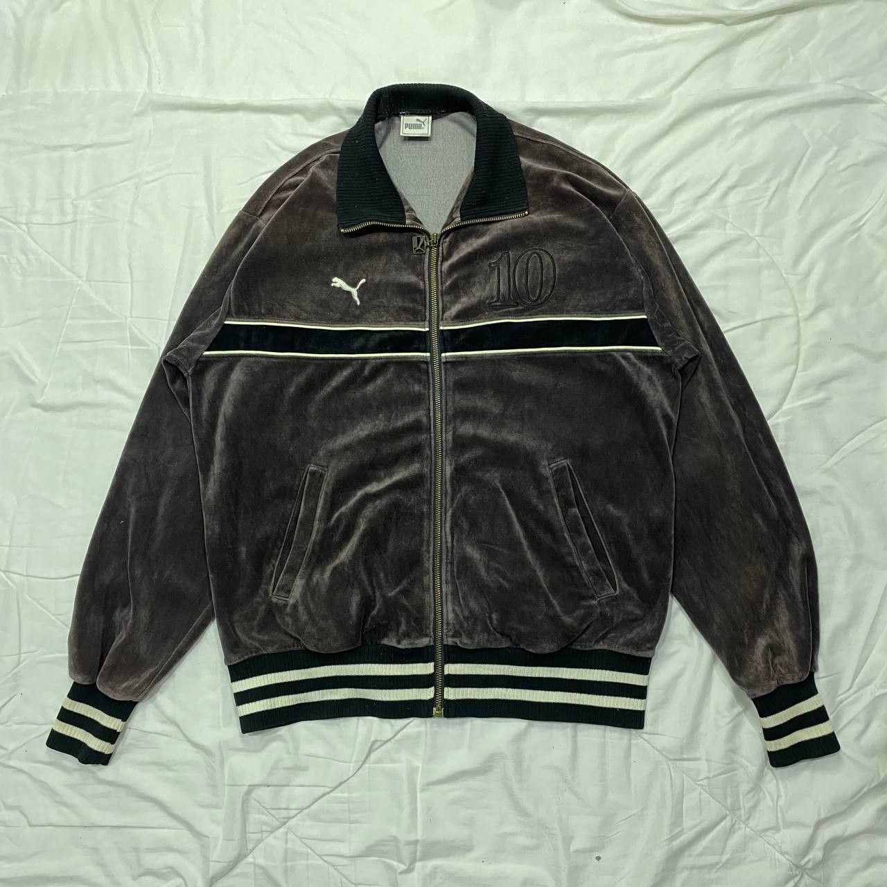 Puma × Vintage Vintage 90s Puma Japan track jacket Velvet Size US L / EU 52-54 / 3 - 1 Thumbnail