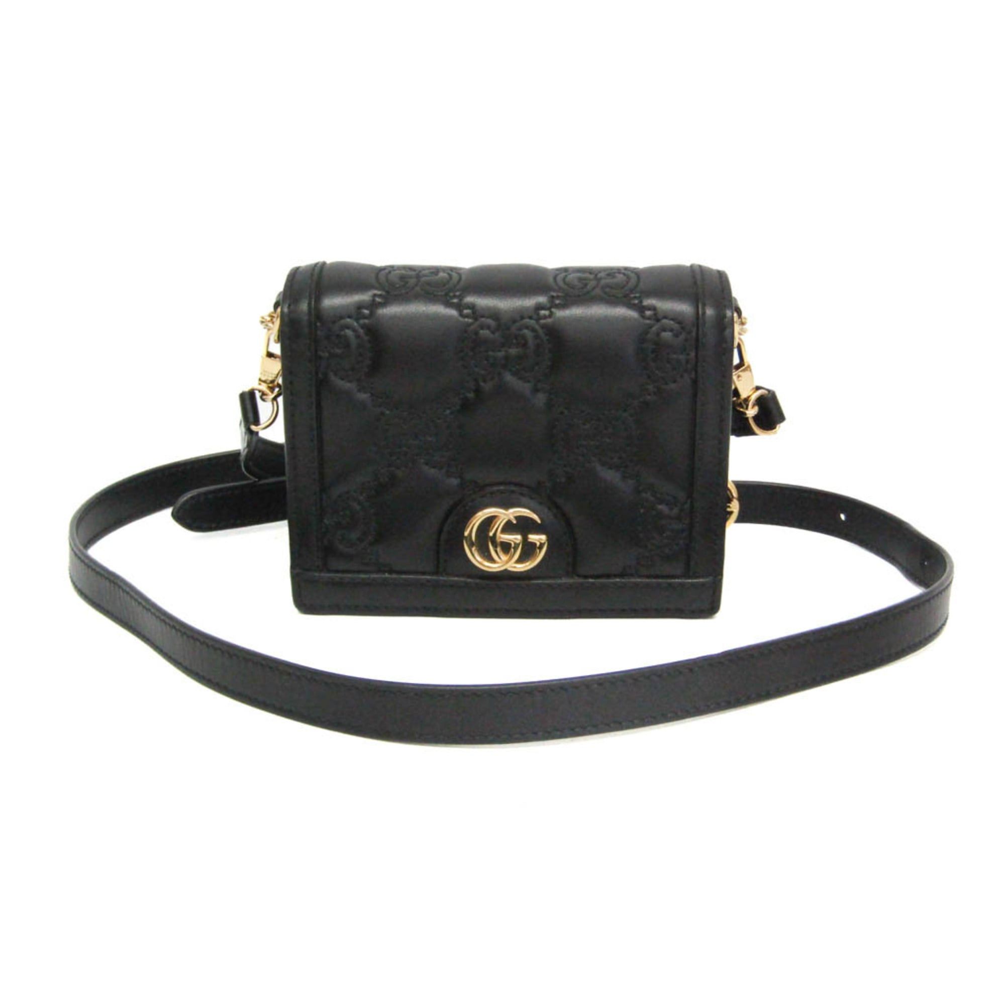 Gucci Gucci GG Matelasse Mini Shoulder Bag 723777 Women's Leather Handbag,Shoulder Bag Black Size ONE SIZE - 1 Thumbnail