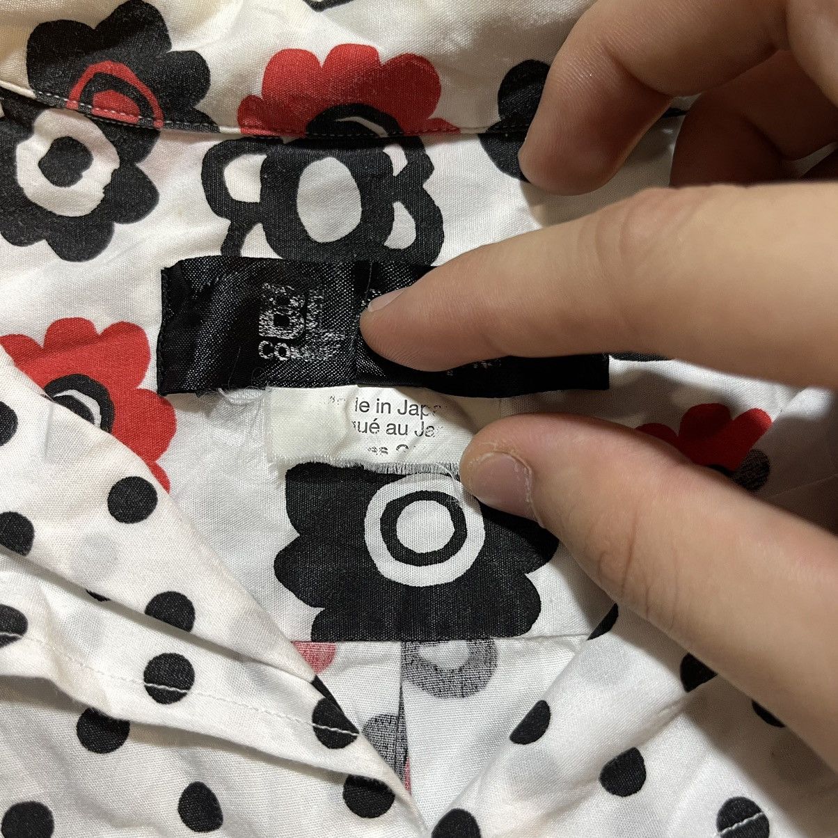 Comme des Garcons × Comme des Garcons Black COMME DES GARCONS BLACK Button-up shirt polka dot Size S / US 4 / IT 40 - 9 Thumbnail
