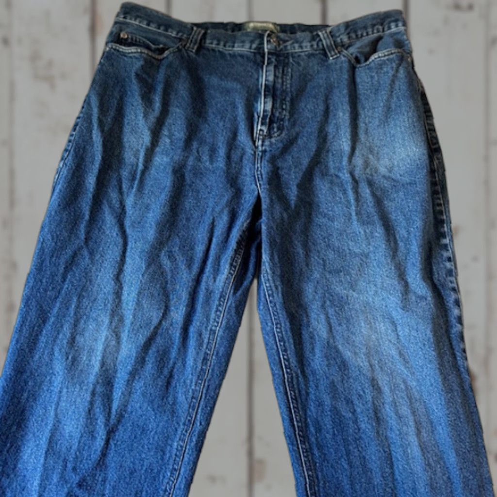 Alife Outdoor Life Jeans 40x30 Big & Tall Mens Blue 100% Cotton Straight Leg Relaxed Fit Denim 5-Pocket Closure Button Zip Jeans Mens Size US 40 / EU 56 - 1 Thumbnail