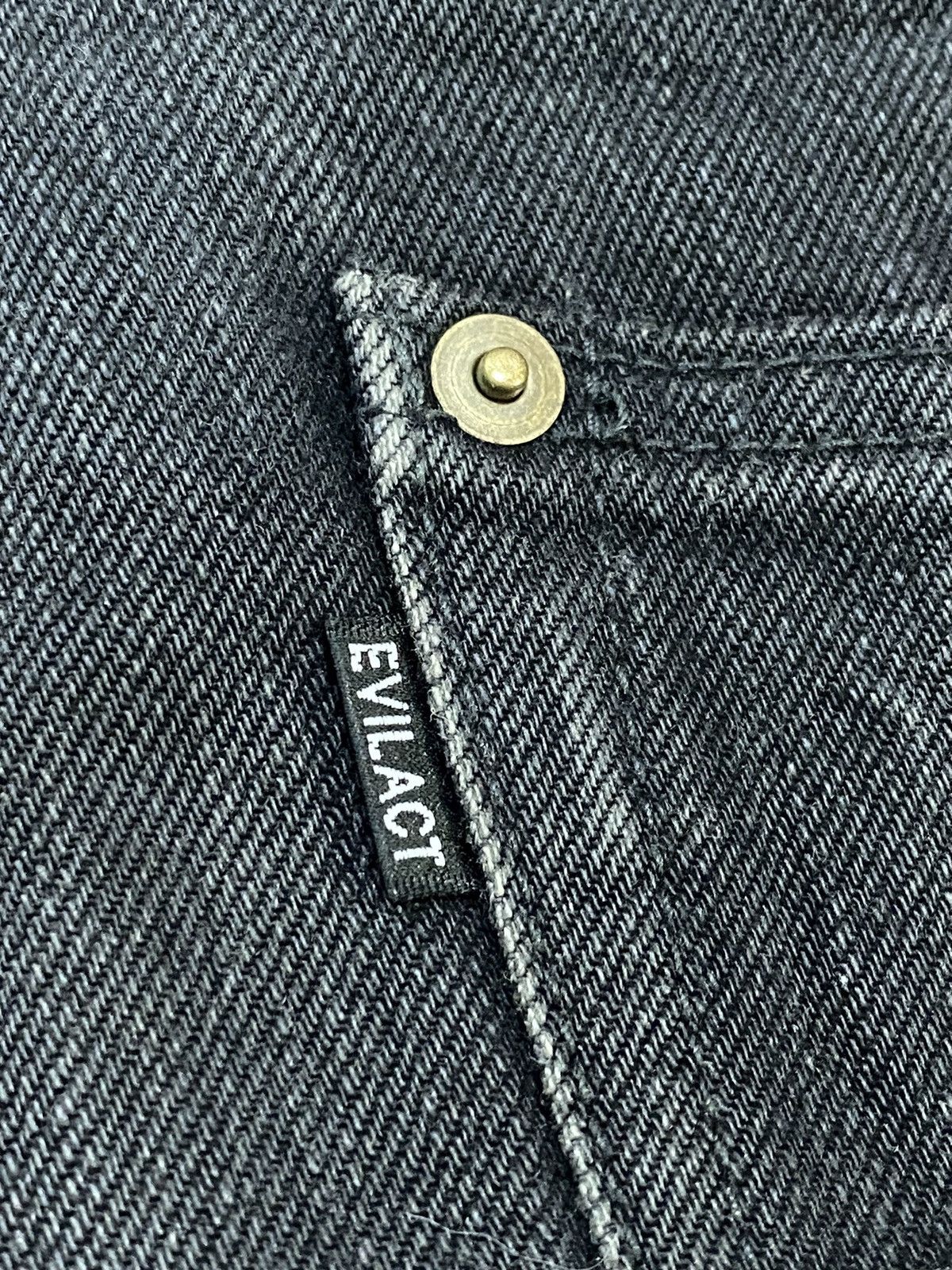 Designer The Evilact Redline Black Denim Jeans W32” Size US 32 / EU 48 - 14 Thumbnail