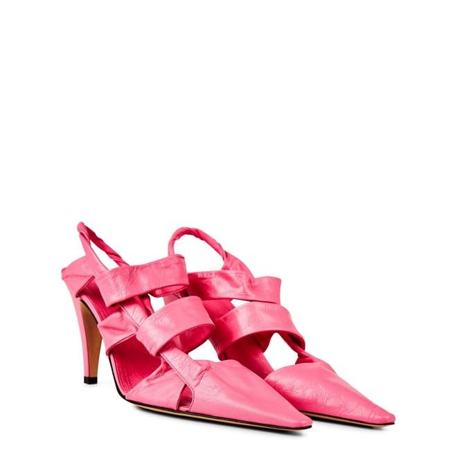 Bottega Veneta Bottega Veneta Bv Point Stiletto Heel Slingbacks in Pink Size US 7.5 / IT 37.5 - 3 Thumbnail