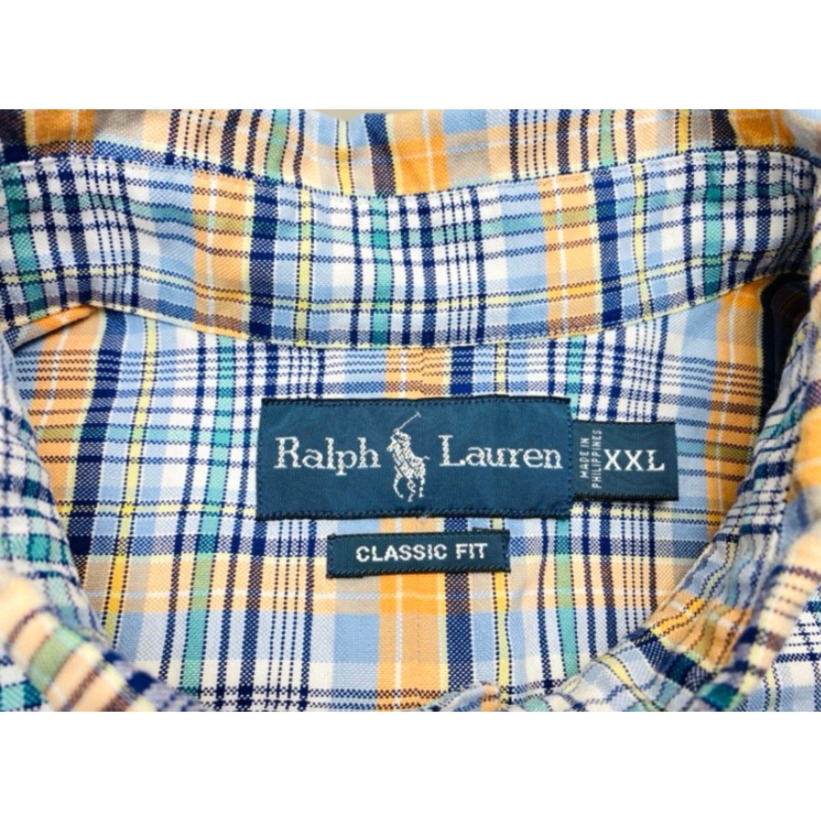 Polo Ralph Lauren Ralph Lauren Plaid Shirt Men's Size XXL Classic Fit Blue Orange School Church Size US XXL / EU 58 / 5 - 5 Thumbnail
