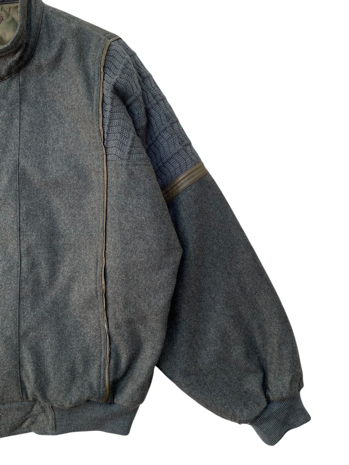 Japanese Brand Vtg Henri Luc Chapuis Wool Bomber Jacket Size US L / EU 52-54 / 3 - 8 Thumbnail