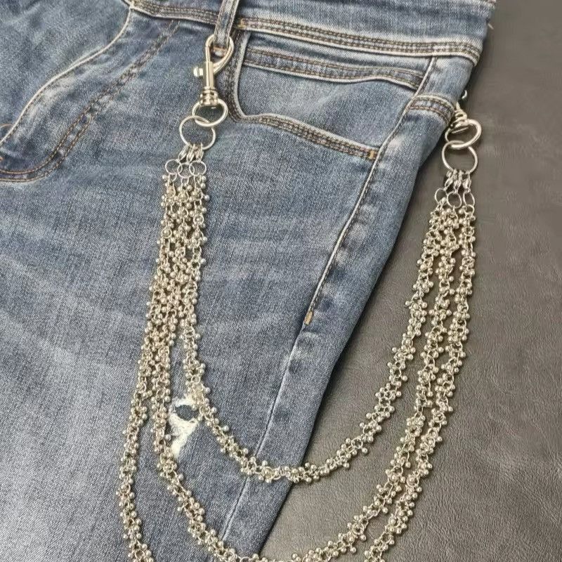 Jewelry Bead Flower Three Tier Silvery Pants Chain Size ONE SIZE - 6 Thumbnail
