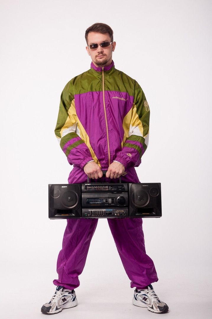 Nike Nike tracksuit, neon purple, vintage track suit, jacket L Size US L / EU 52-54 / 3 - 8 Thumbnail
