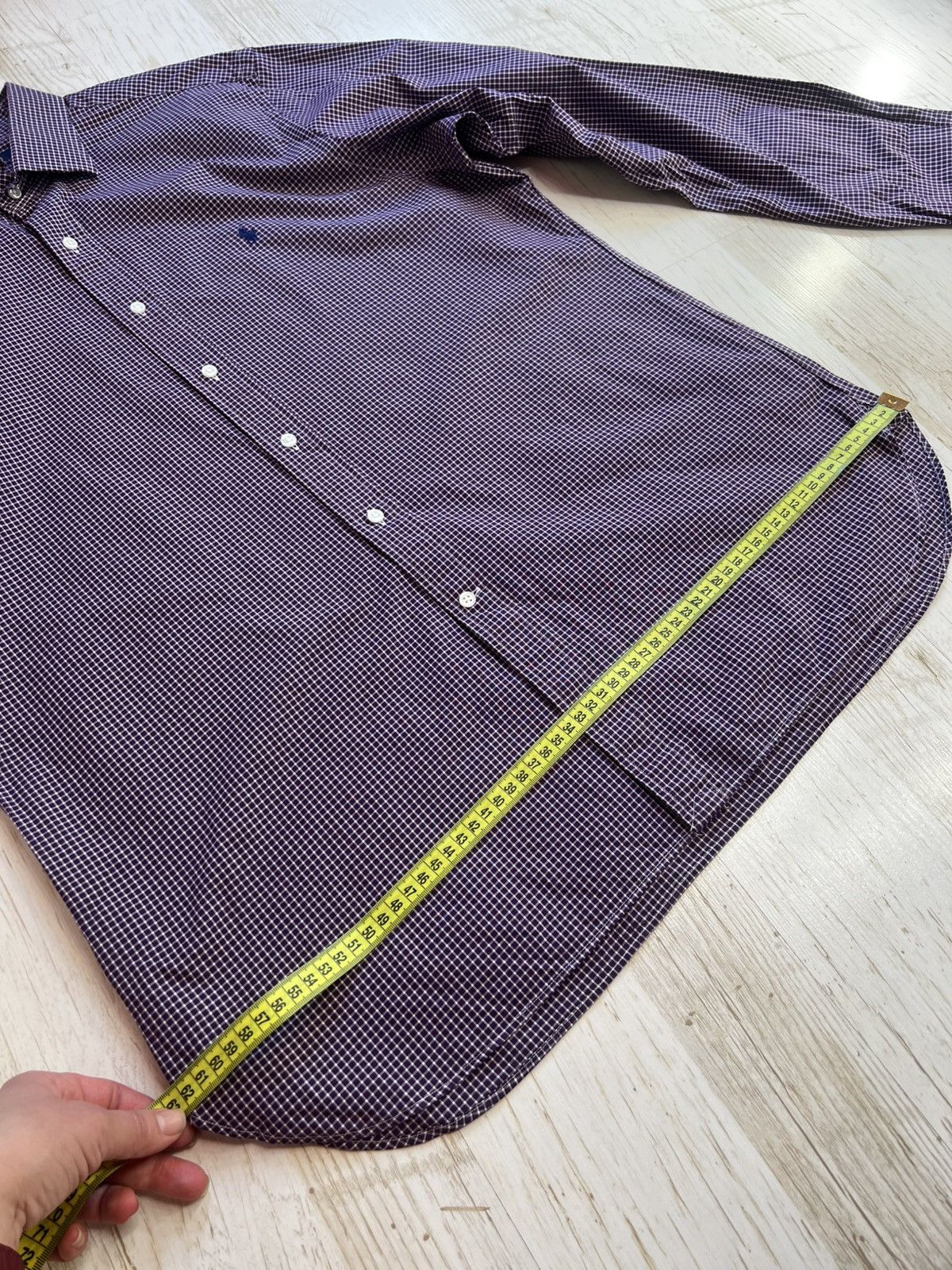 Polo Ralph Lauren Polo Ralph Lauren Purple Check Poplin Shirt 17 43 XL Cotton Size US XL / EU 56 / 4 - 13 Thumbnail