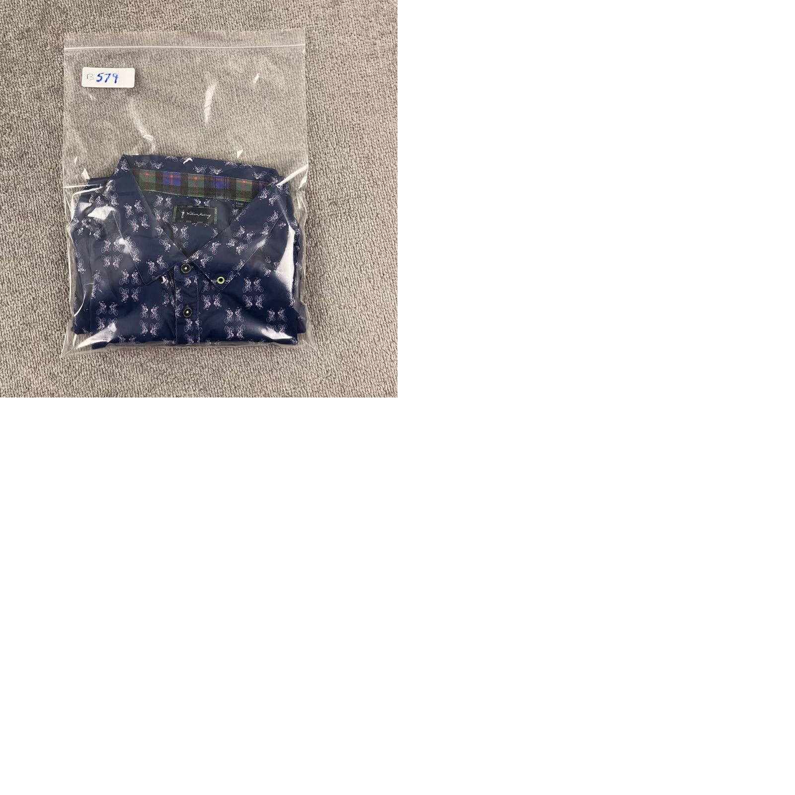 Vintage WILLIAM MURRAY Polo Shirt Mens XL Blue Bike Caddy Golf Performance Stretch Sport Shirt Size US XL / EU 56 / 4 - 9 Thumbnail