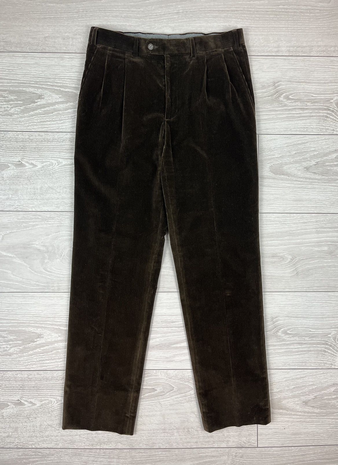 Paul & Shark Paul Shark Italy Brown Corduroy Velvet Stretch Pants Size US 34 / EU 50 - 1 Thumbnail
