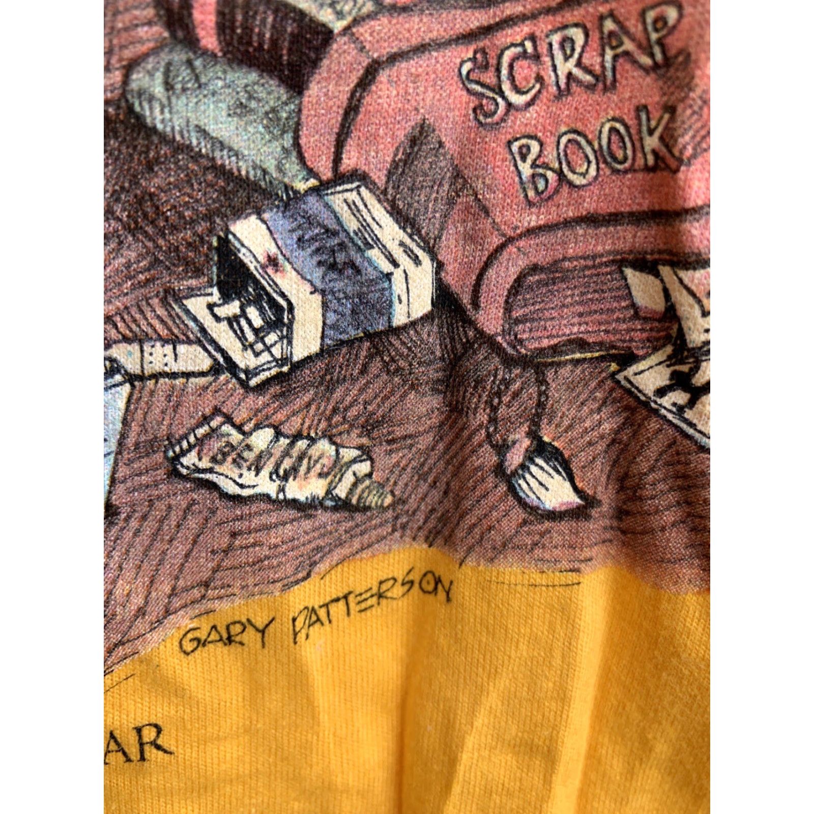 Hanes VINTAGE Hanes T-Shirt 70s 1970s Gary Patterson All Star Bowling Theme Short Sleeve Yellow Mens S Size US S / EU 44-46 / 1 - 6 Thumbnail