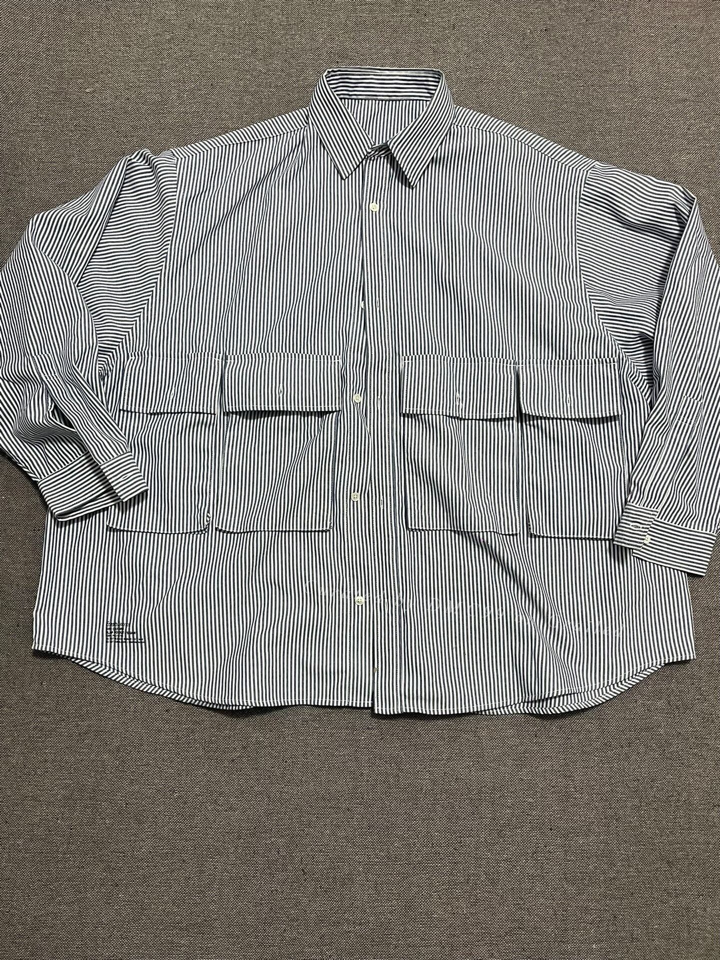 Other Fresh Service Striped Shirt Jacket Size US M / EU 48-50 / 2 - 1 Thumbnail