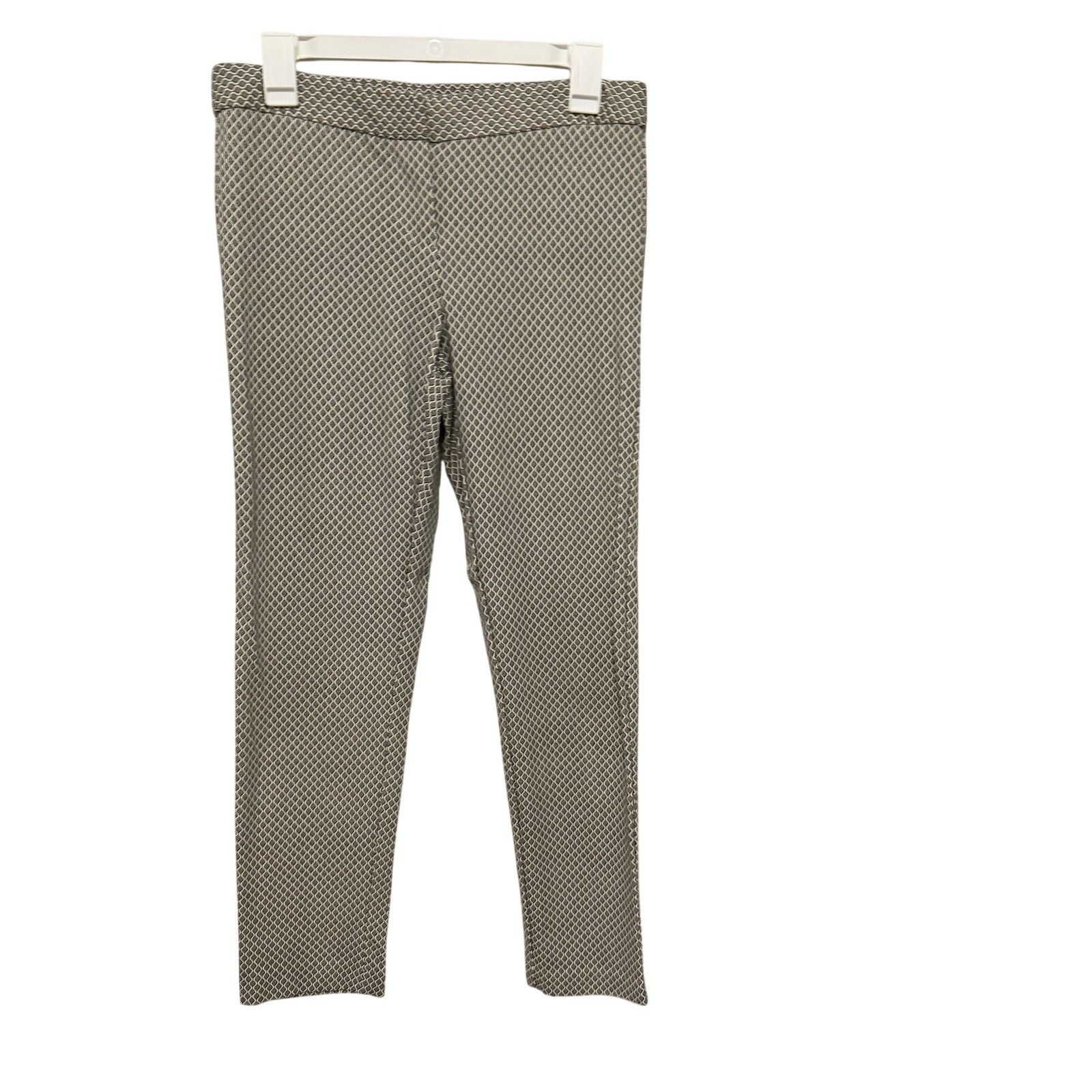 Other Amanda + Chelsea Black White Lattice Stretch Formal Pants Size 28" / US 6 / IT 42 - 4 Thumbnail