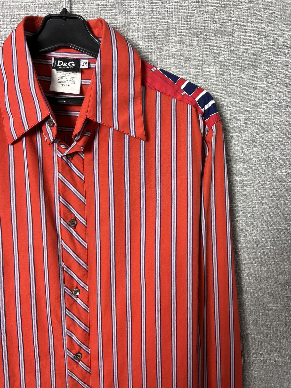 Dolce & Gabbana Dolce Gabbana Button Striped Shirt Big Logo Ultra Sports D&G Size US S / EU 44-46 / 1 - 12 Thumbnail