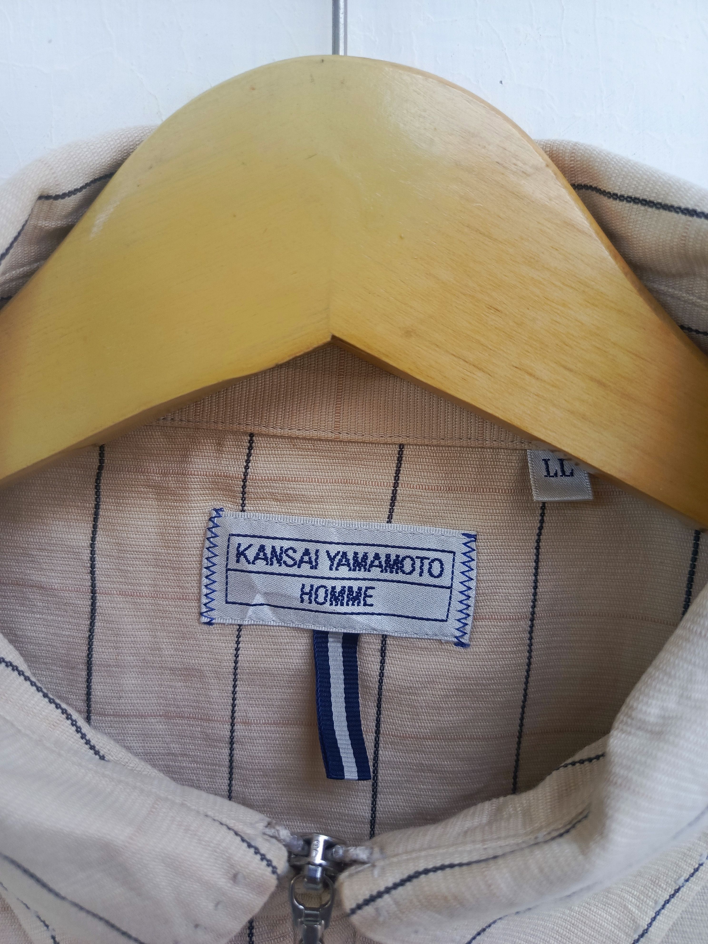 Kansai Yamamoto Kansai Yamamoto Pinstripe Zip Shirt – Japanese Designer Size US L / EU 52-54 / 3 - 5 Thumbnail