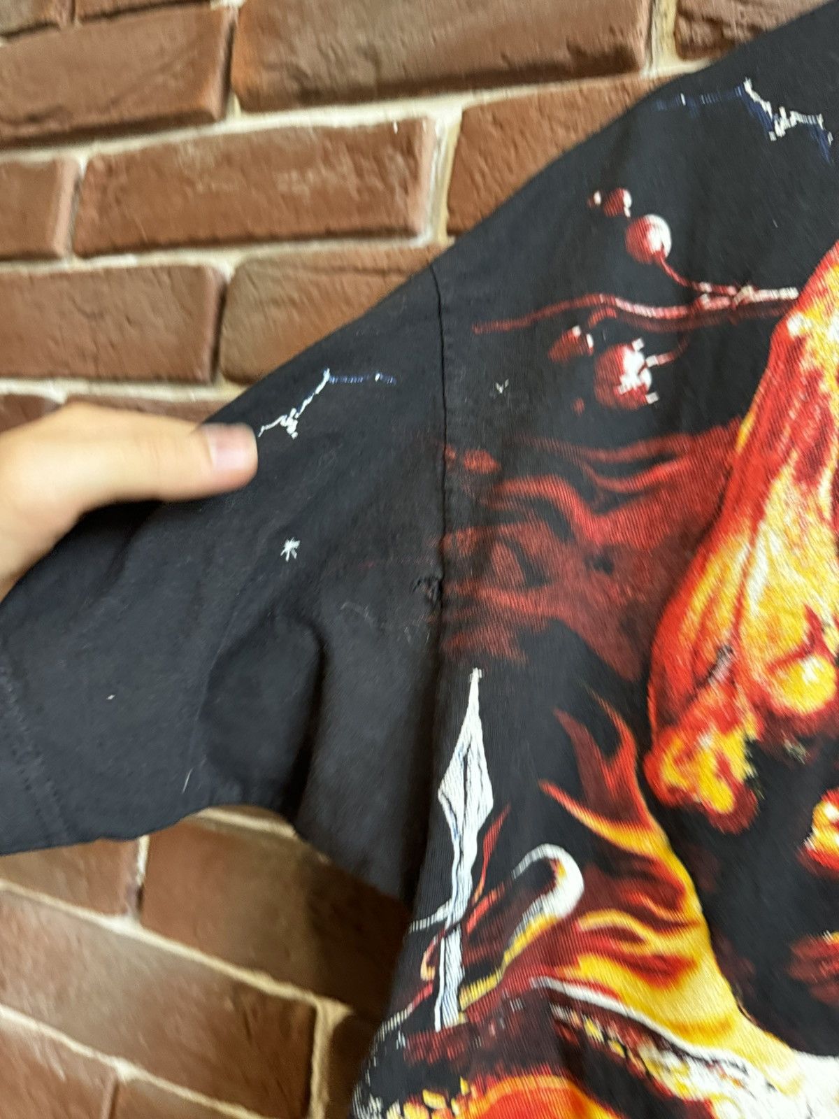 Band Tees RARE VINTAGE MANOWAR 90s Hell Wheels METAL T-SHIRT BAND GRAI Size US XL / EU 56 / 4 - 10 Thumbnail