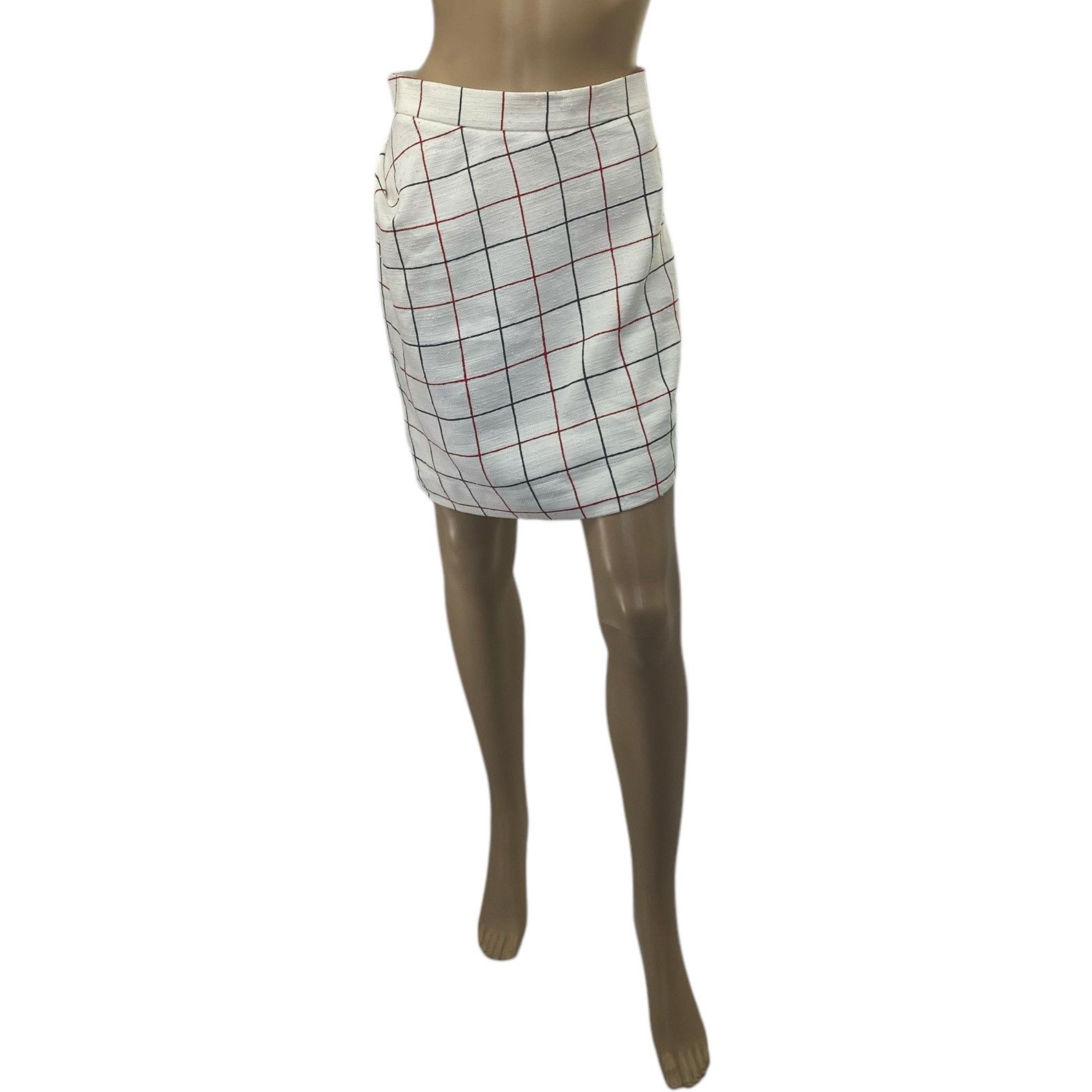 Vivienne Westwood VIVIENNE WESTWOOD Anglomania White Checked Asymmetric Skirt Size 27" / US 4 / IT 40 - 1 Thumbnail