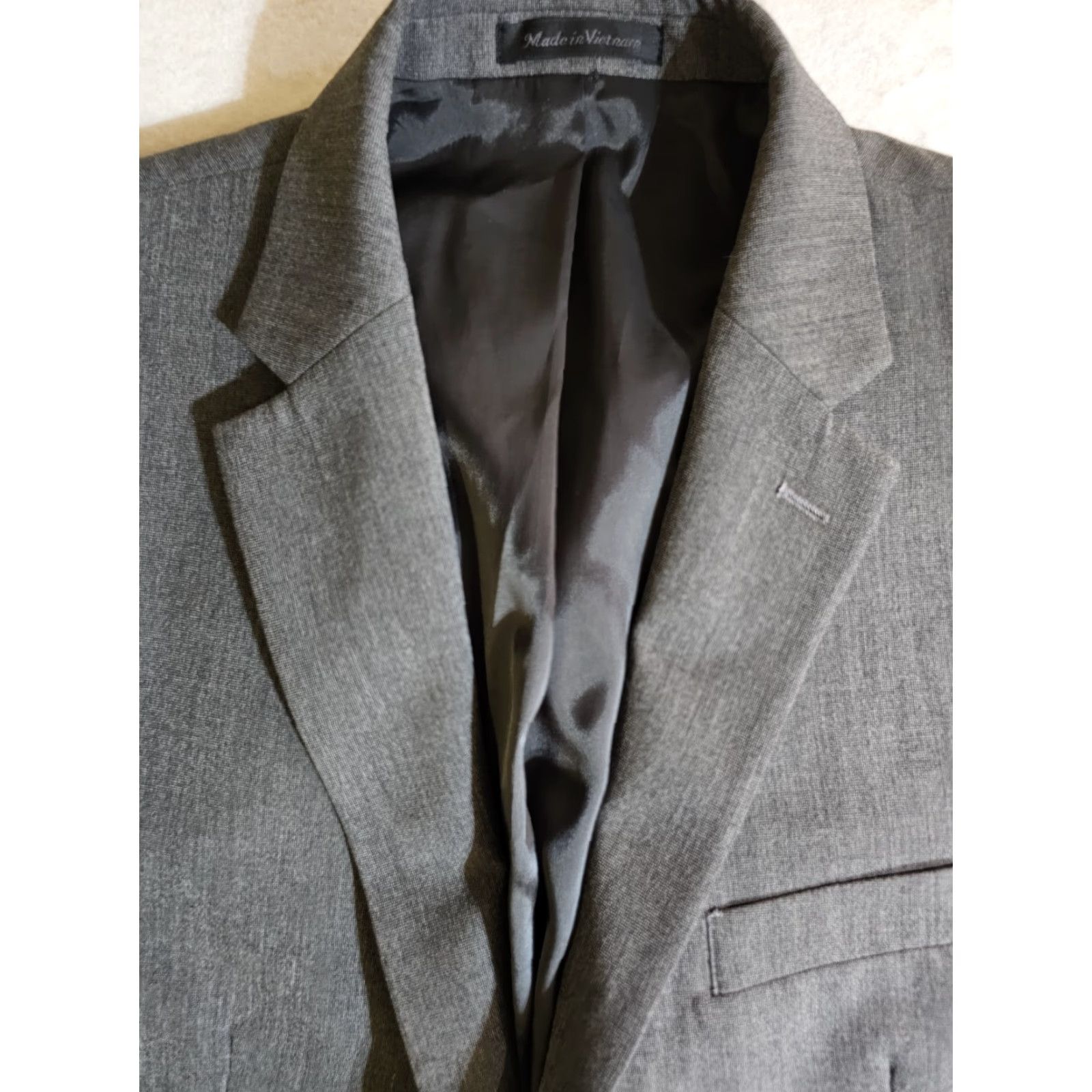 Chaps VINTAGE CHAPS By RALPH LAUREN Signature 2 Pc Solid Grey Suit Mens Sz 42 Reg 36x30 Pants Size 42R - 3 Thumbnail