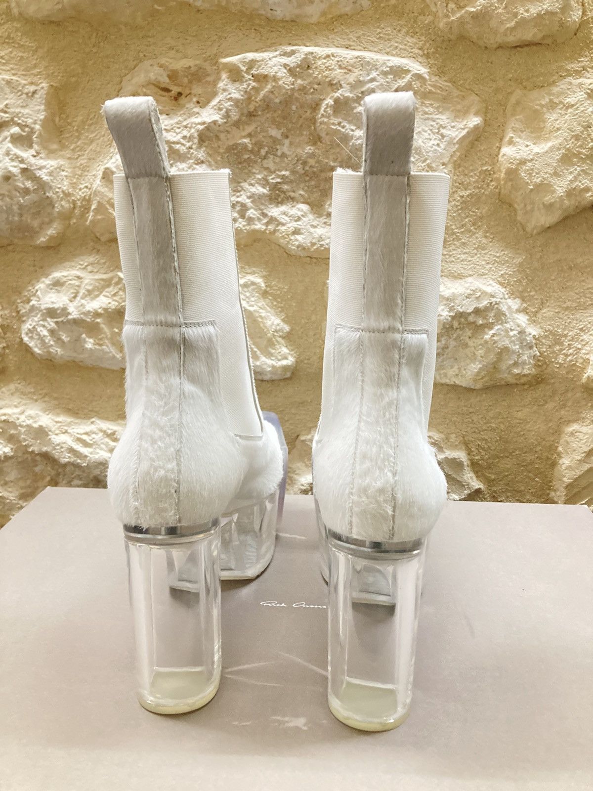 Rick Owens NEVER WORN/ Rick Owens Chalk White Grill Kiss Boots Size US 8 / EU 41 - 4 Thumbnail