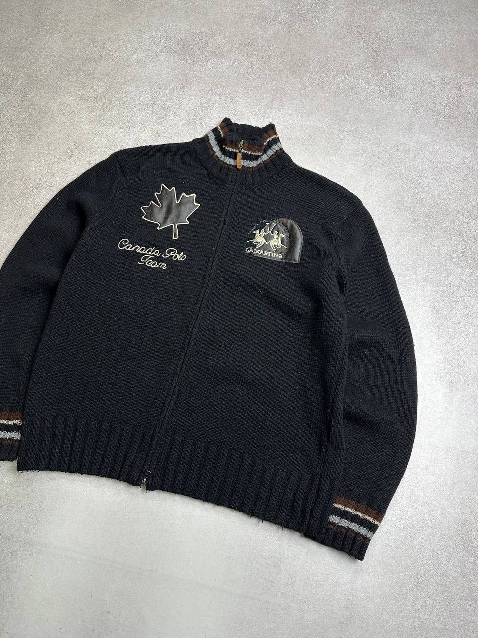 La Martina Vintage La Martina Canada Polo Team Y2K Knit Zip Sweater XL Size US XL / EU 56 / 4 - 3 Thumbnail