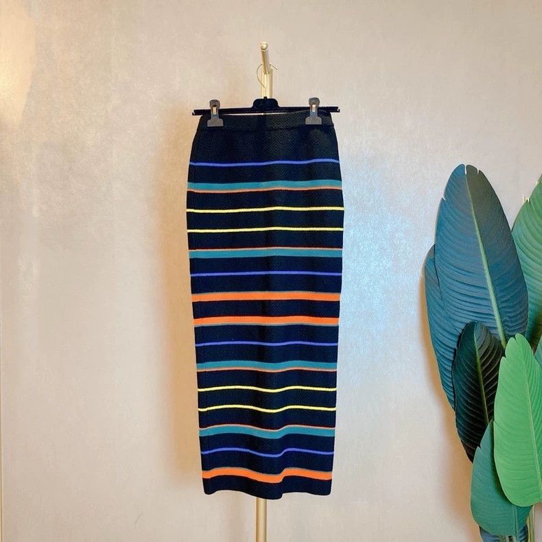 Givenchy Givenchy Colorful Striped Midi Skirt Size XS / US 0-2 / IT 36-38 - 2 Thumbnail