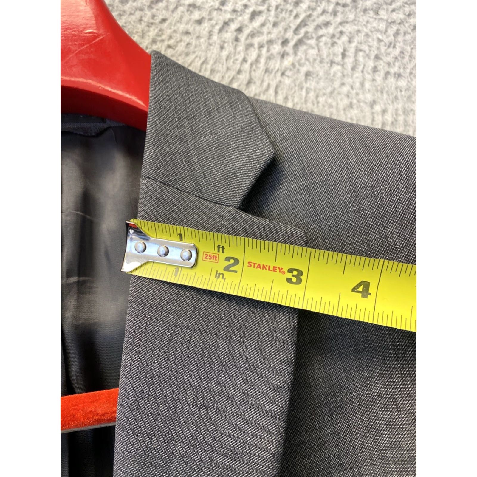 Ralph Lauren VINTAGE Ralph Lauren Wool Single Breasted Blazer Men 42R Gray Business Casual Sport Coat 90s Mens Size 42R - 7 Thumbnail