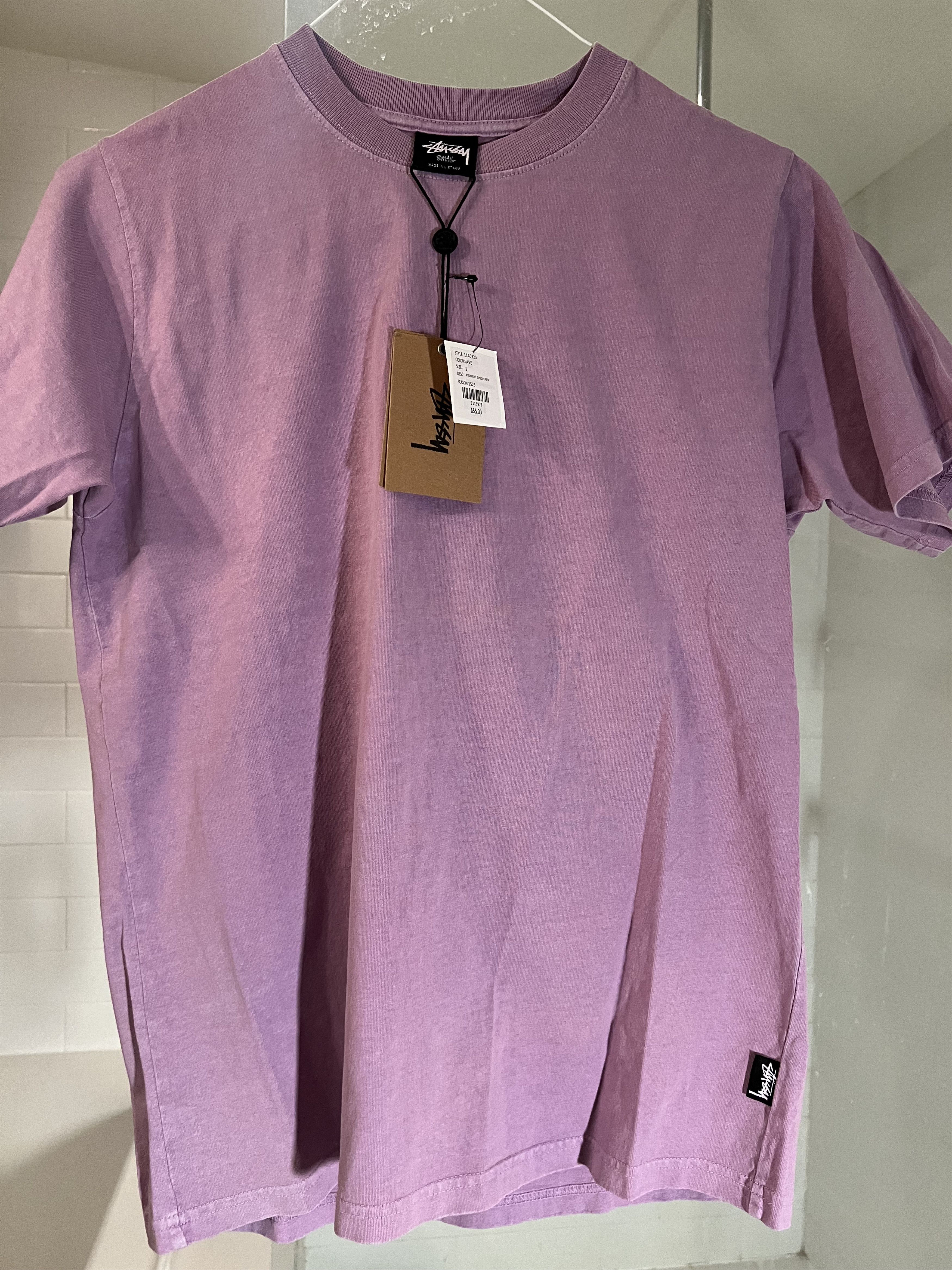 Stussy Pigment Dye Crew Tshirt - Lave Size US S / EU 44-46 / 1 - 1 Thumbnail
