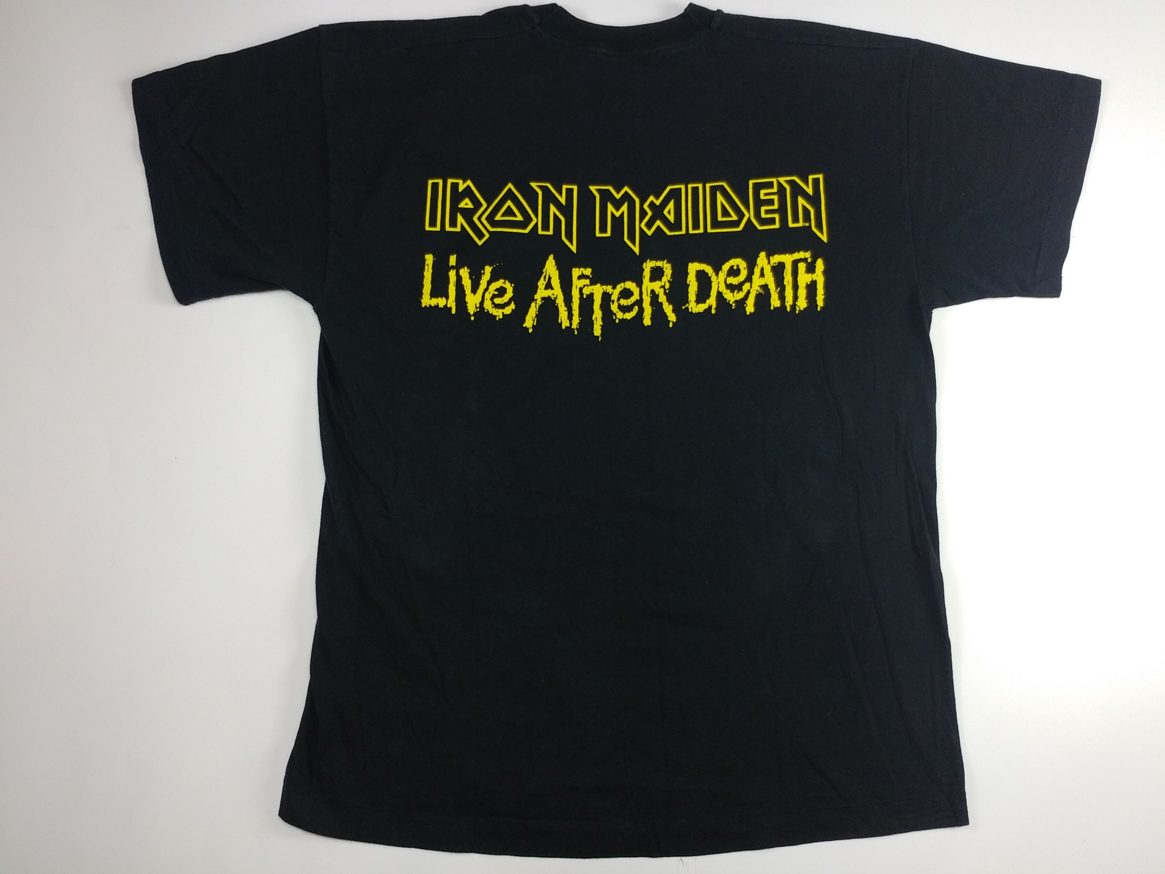 Vintage Vintage Iron Maiden T-Shirt 1985 Live After Death Tour, XL Size US XL / EU 56 / 4 - 2 Thumbnail