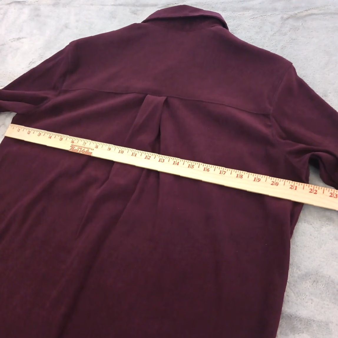 Madison Max & Madison Shirt Womens Small Purple Microfiber Long Sleeve Button Up Pockets Size S / US 4 / IT 40 - 7 Thumbnail