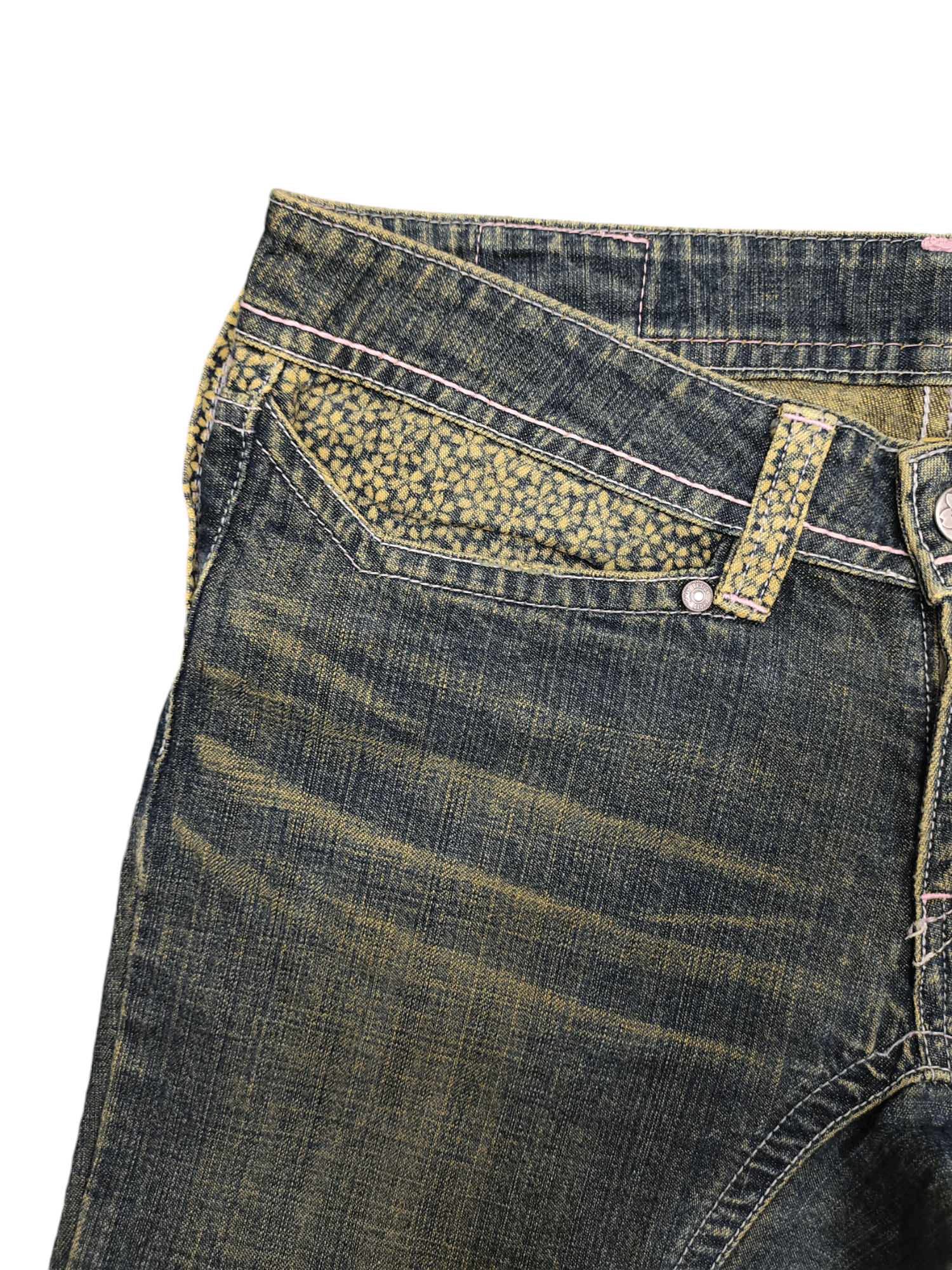 If Six Was Nine Flare Jeans Kyoto Homay Clawmark Faded Low Rise Bootcut Y2k Size US 28 / EU 44 - 5 Thumbnail