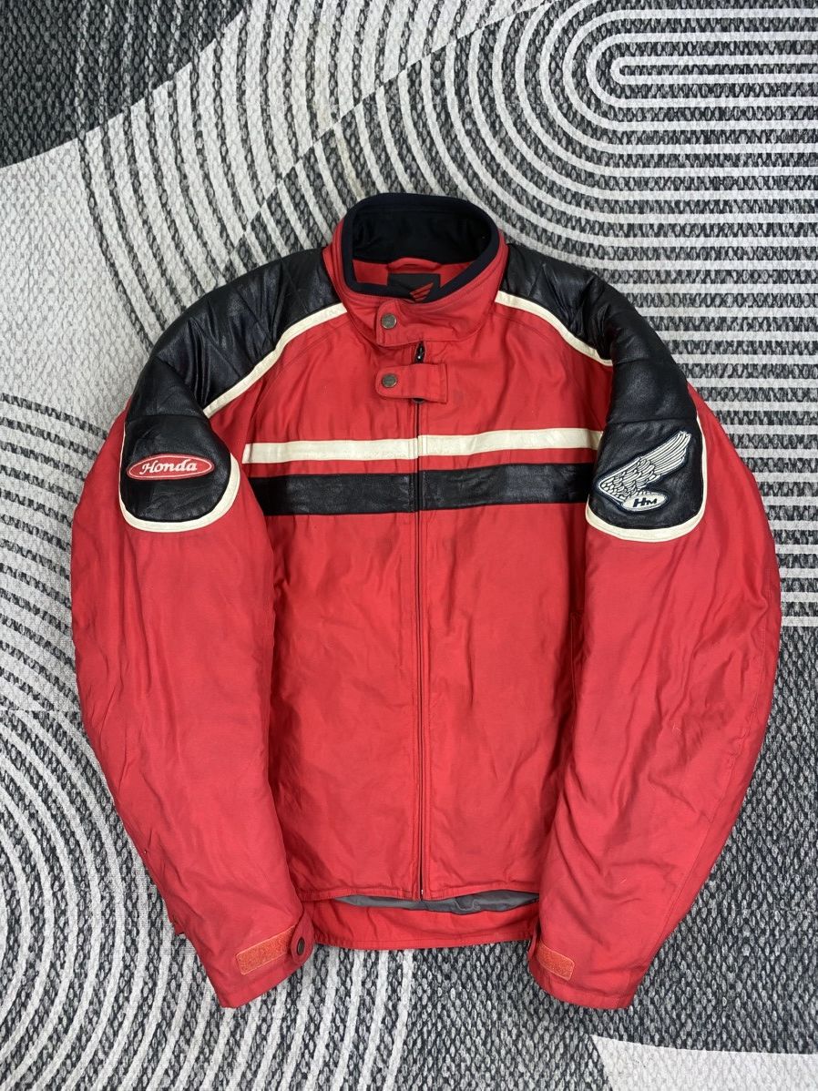 Honda Vintage Honda Red And Black Leater Motorcycle Riding Jacket Size US L / EU 52-54 / 3 - 1 Thumbnail