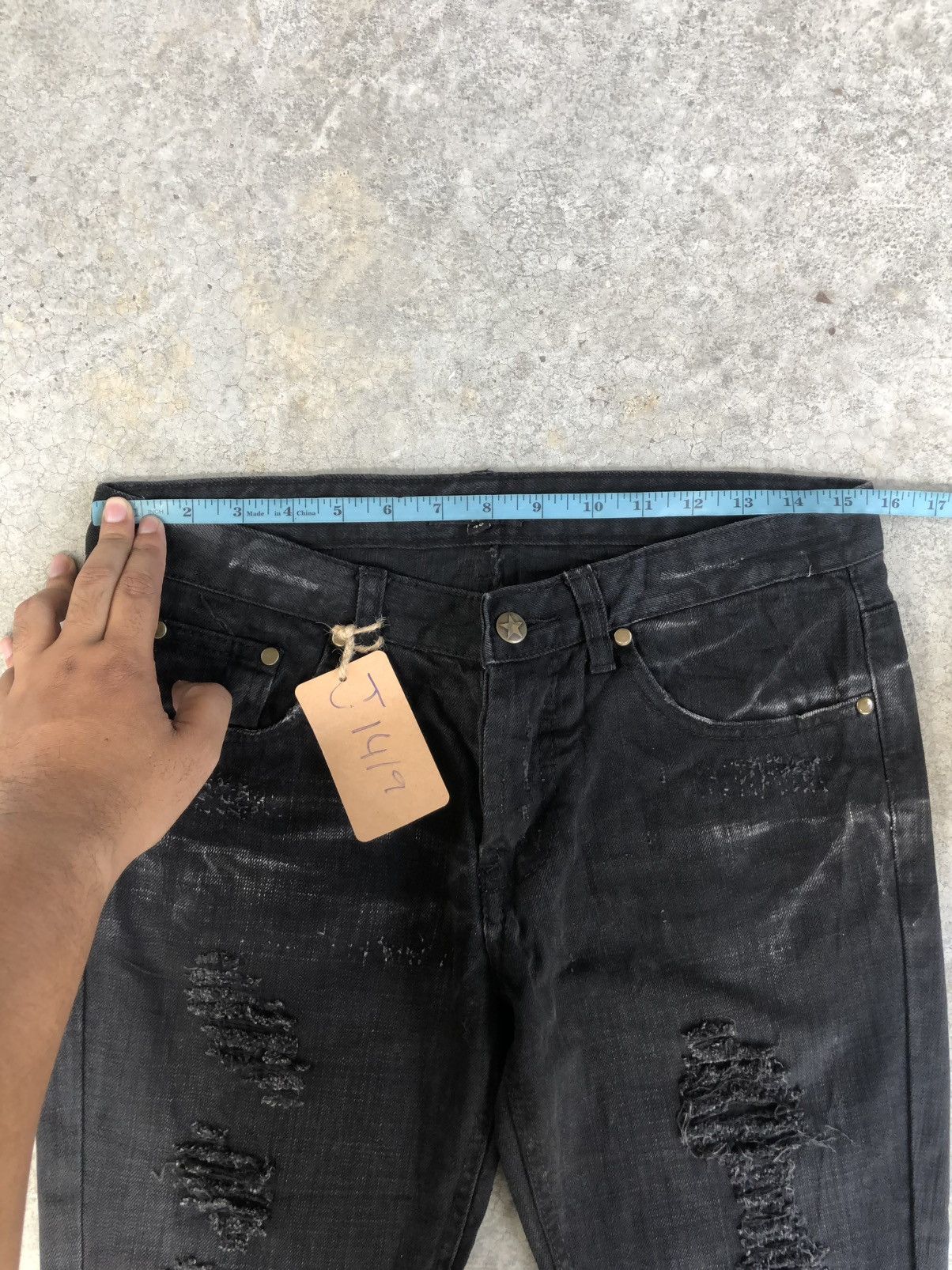 Who Decides War Philsdox Flared Jeans Bootcut Distressed Size US 31 - 22 Thumbnail