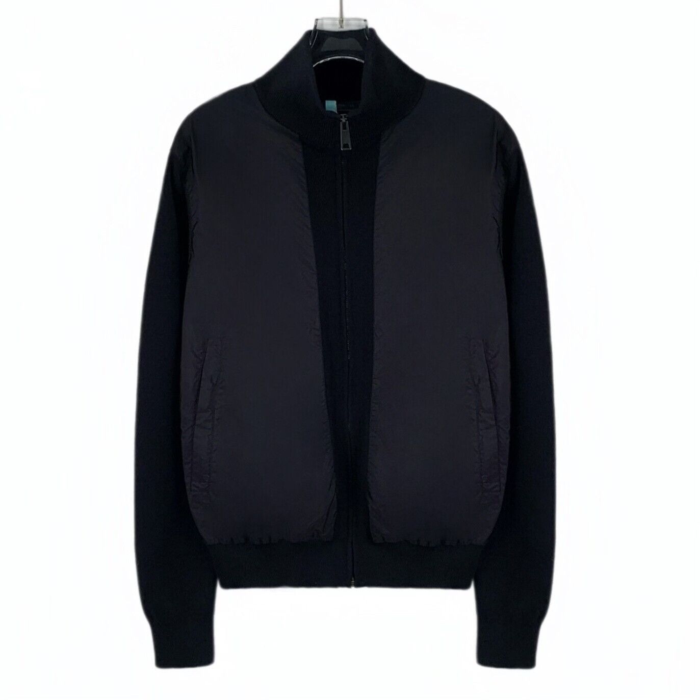 Prada Prada Black Wool Stand Collar Zip Jacket Size US S / EU 44-46 / 1 - 1 Thumbnail